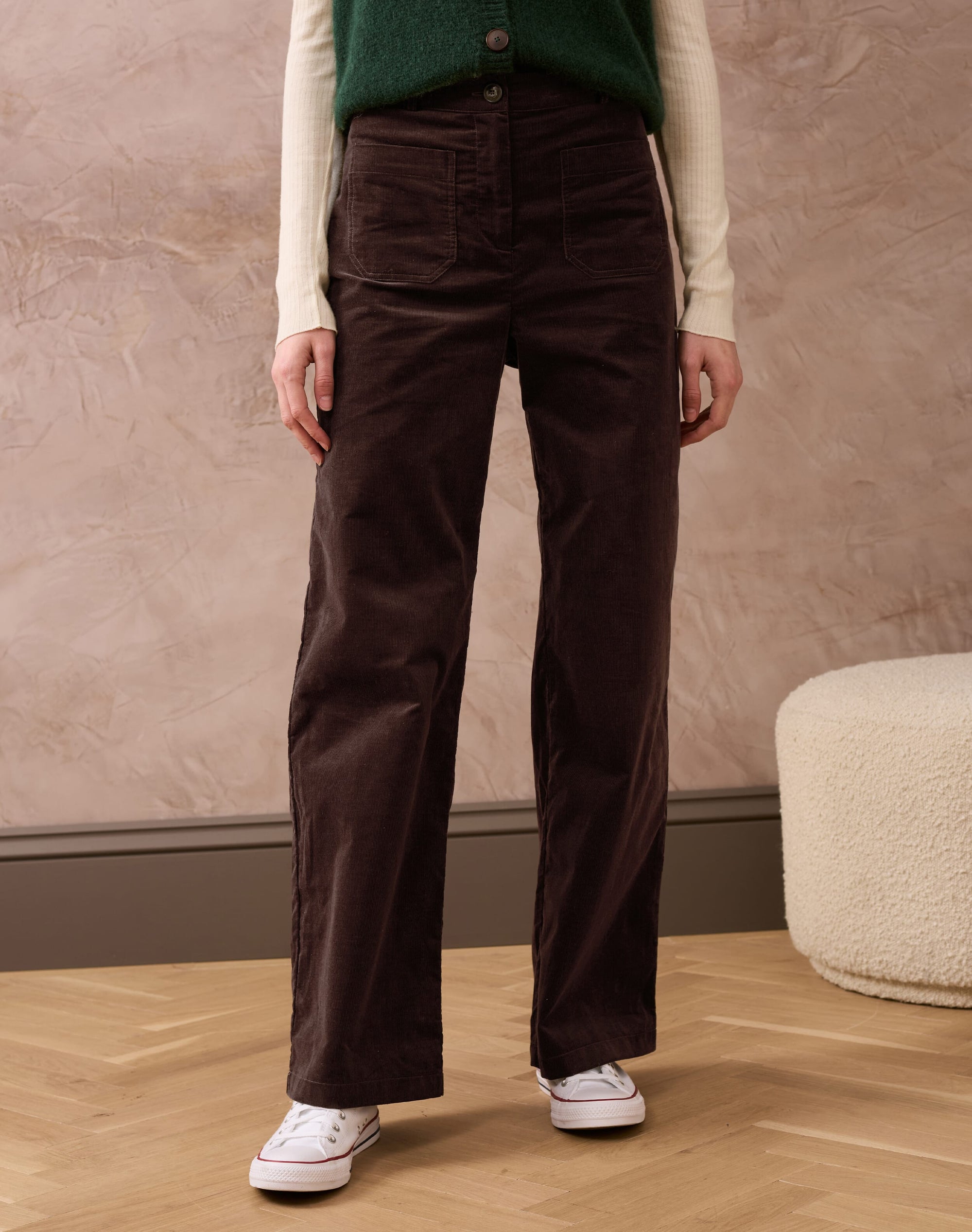 Needlecord Patch Pocket Trousers