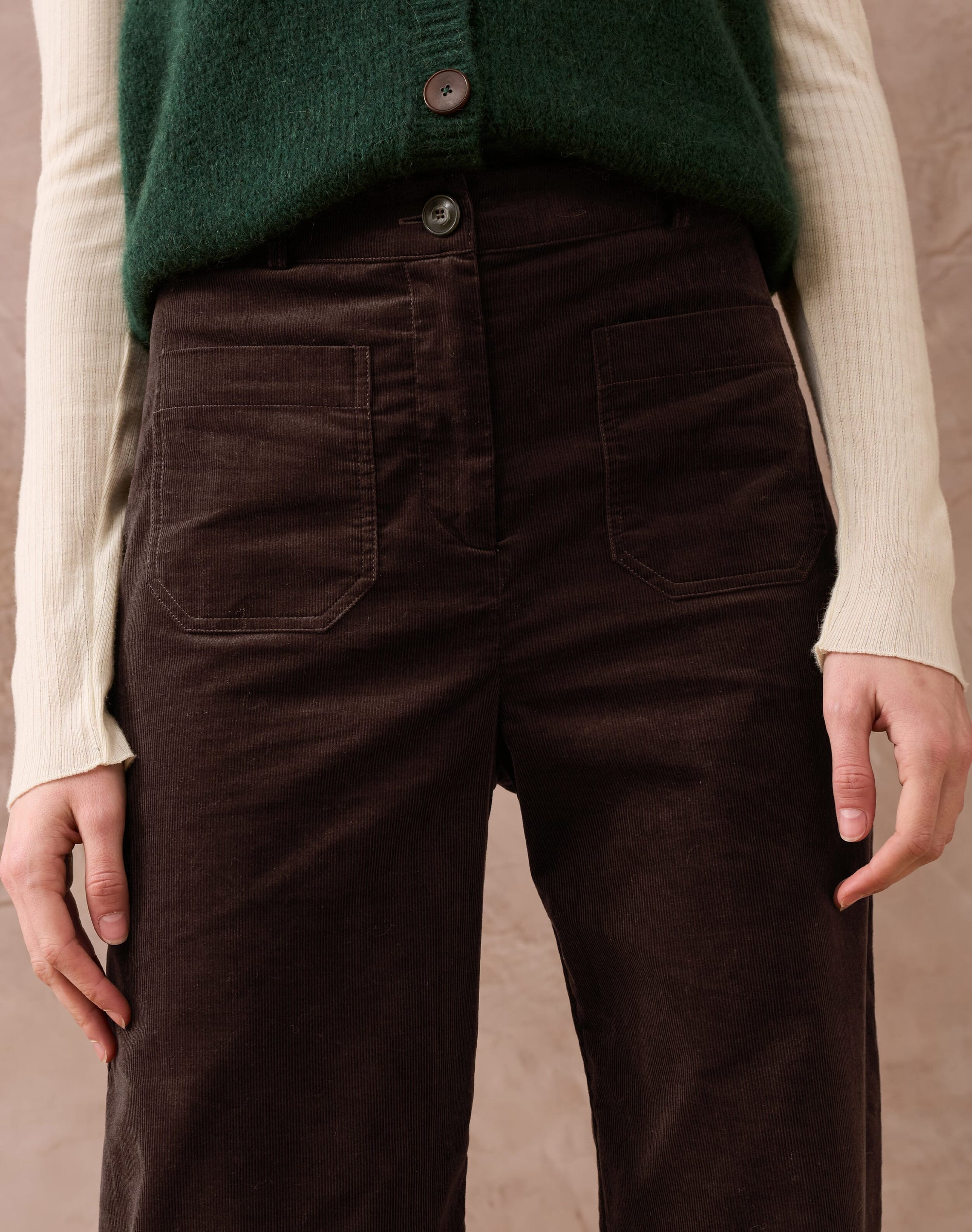 Needlecord Patch Pocket Trousers