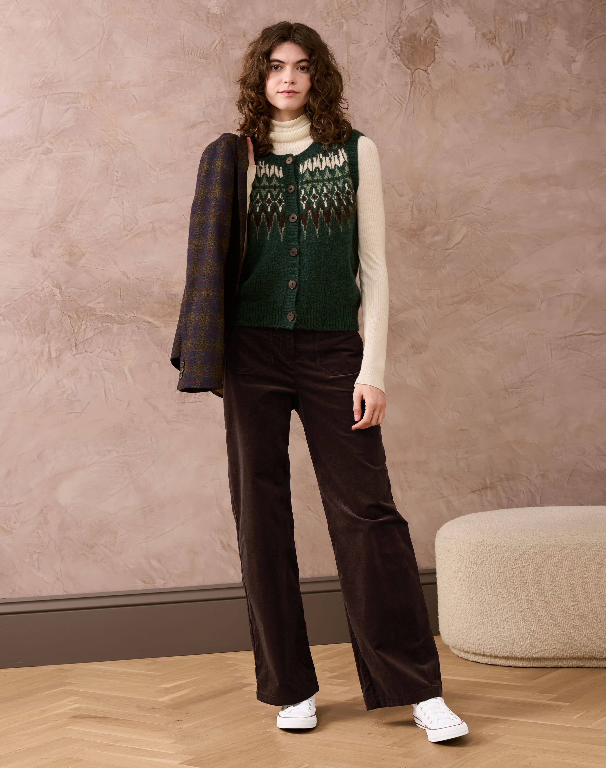 Needlecord Patch Pocket Trousers