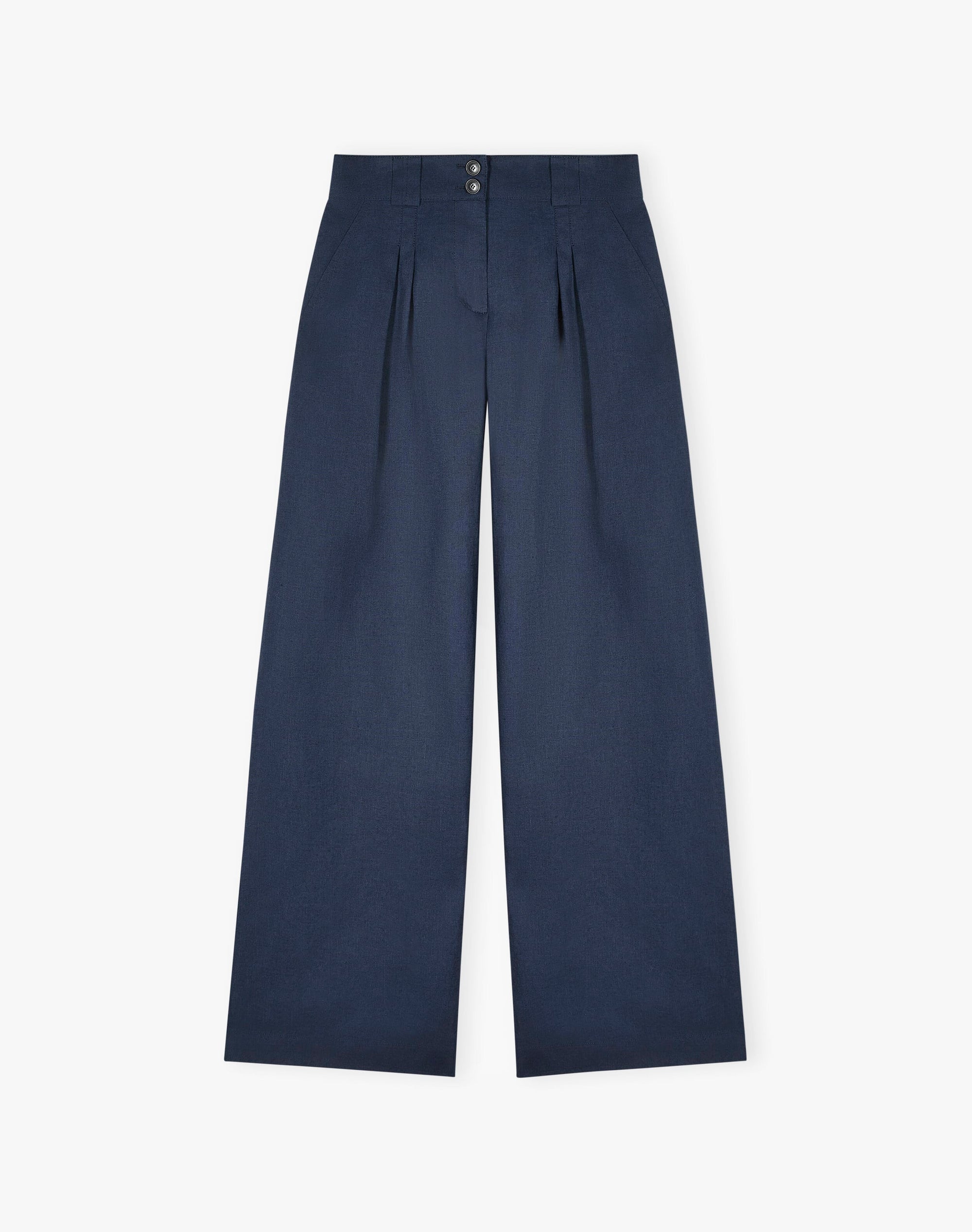Linen Wide Leg Trousers