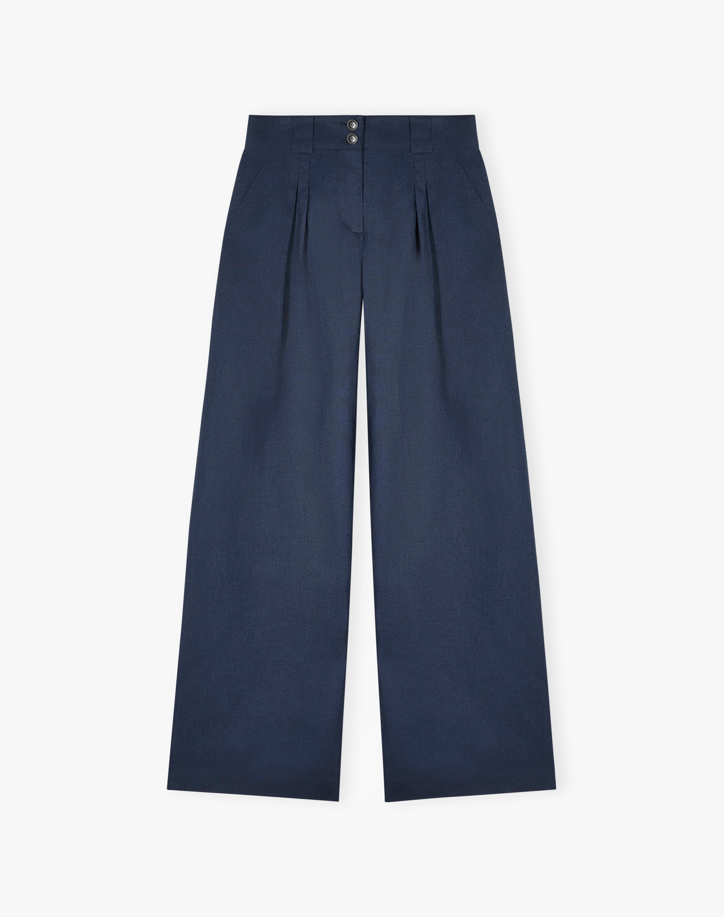 Linen Wide Leg Trousers