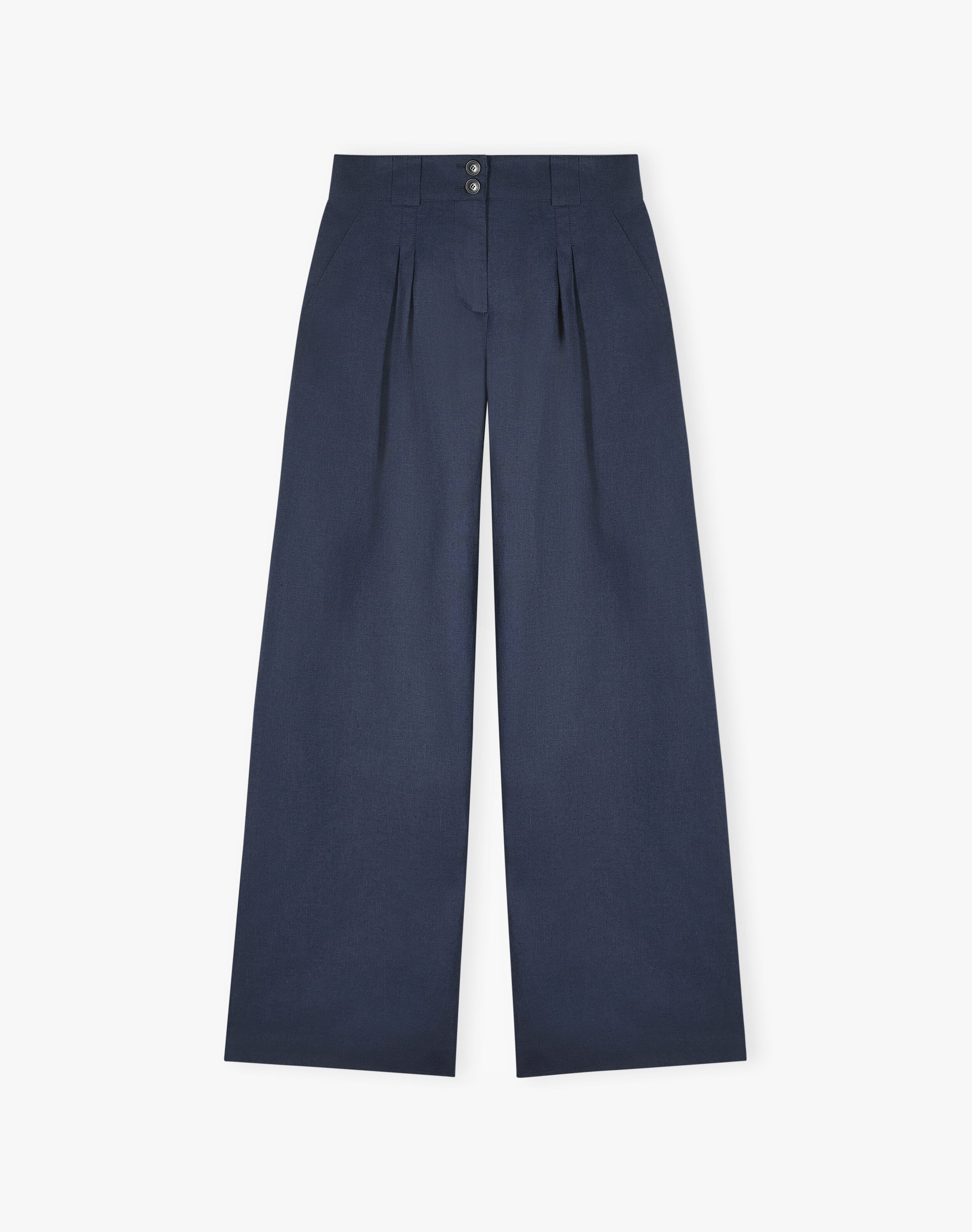 Linen Wide Leg Trousers