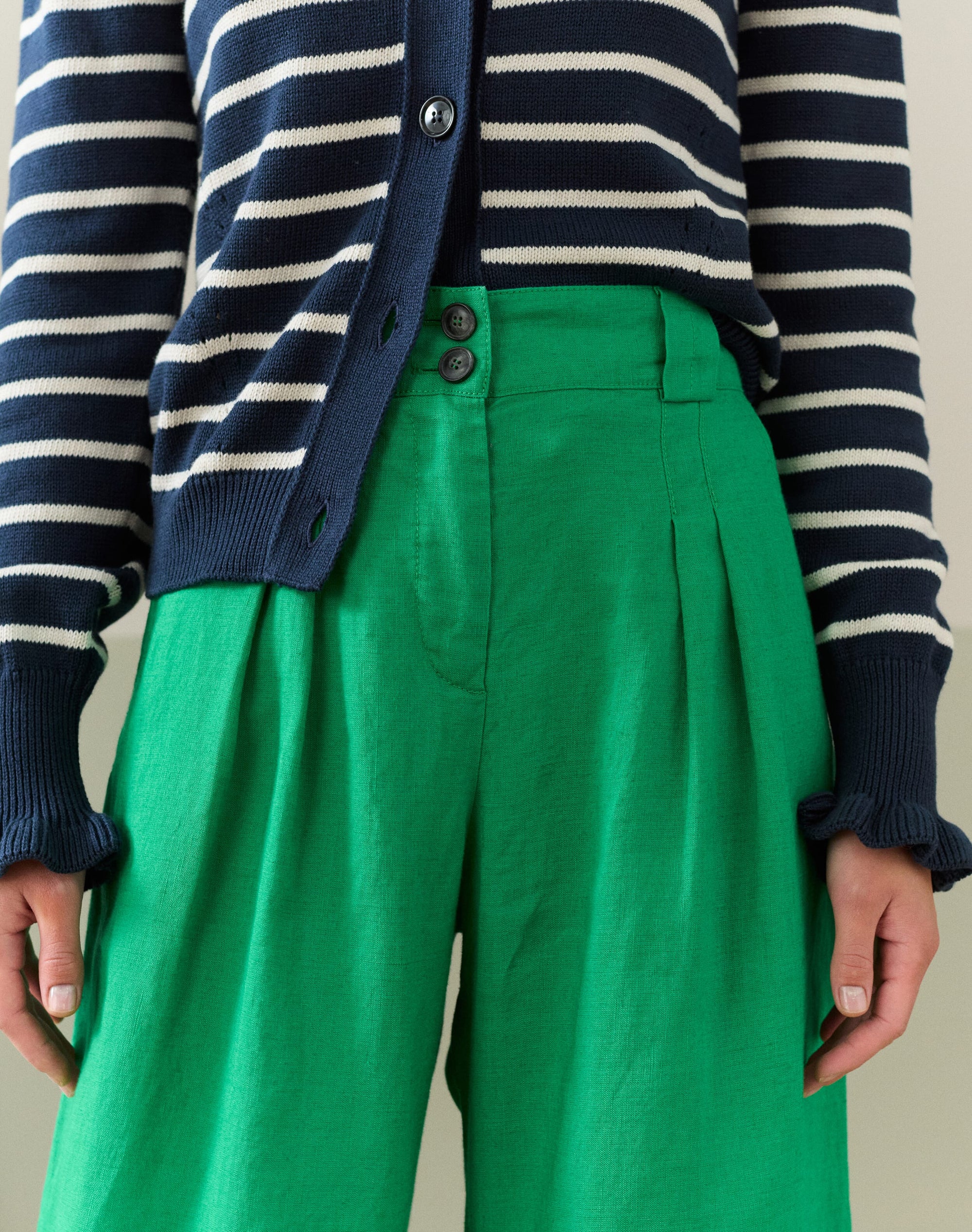 Linen Wide Leg Trousers