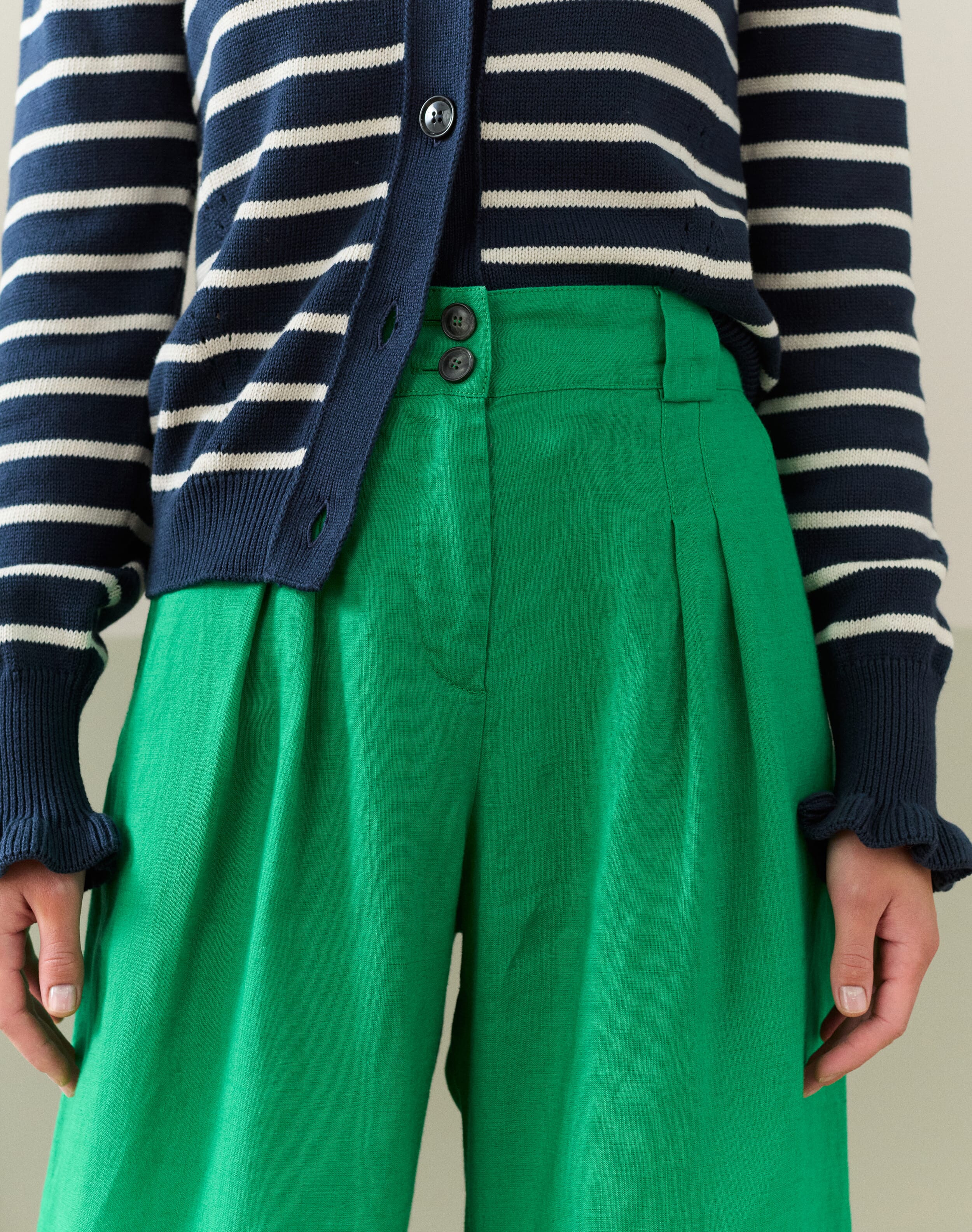 Linen Wide Leg Trousers