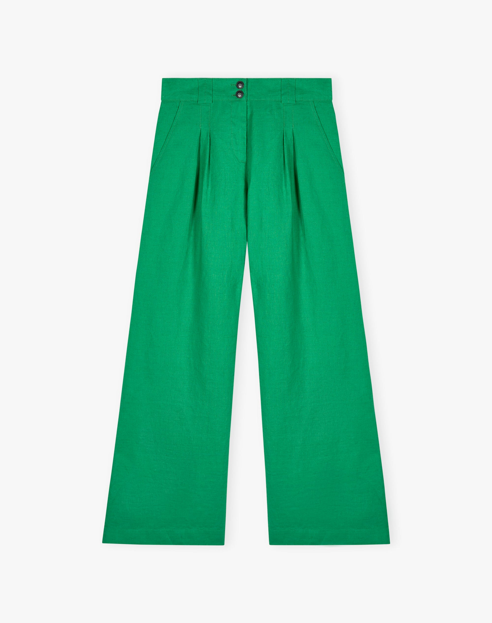 Linen Wide Leg Trousers