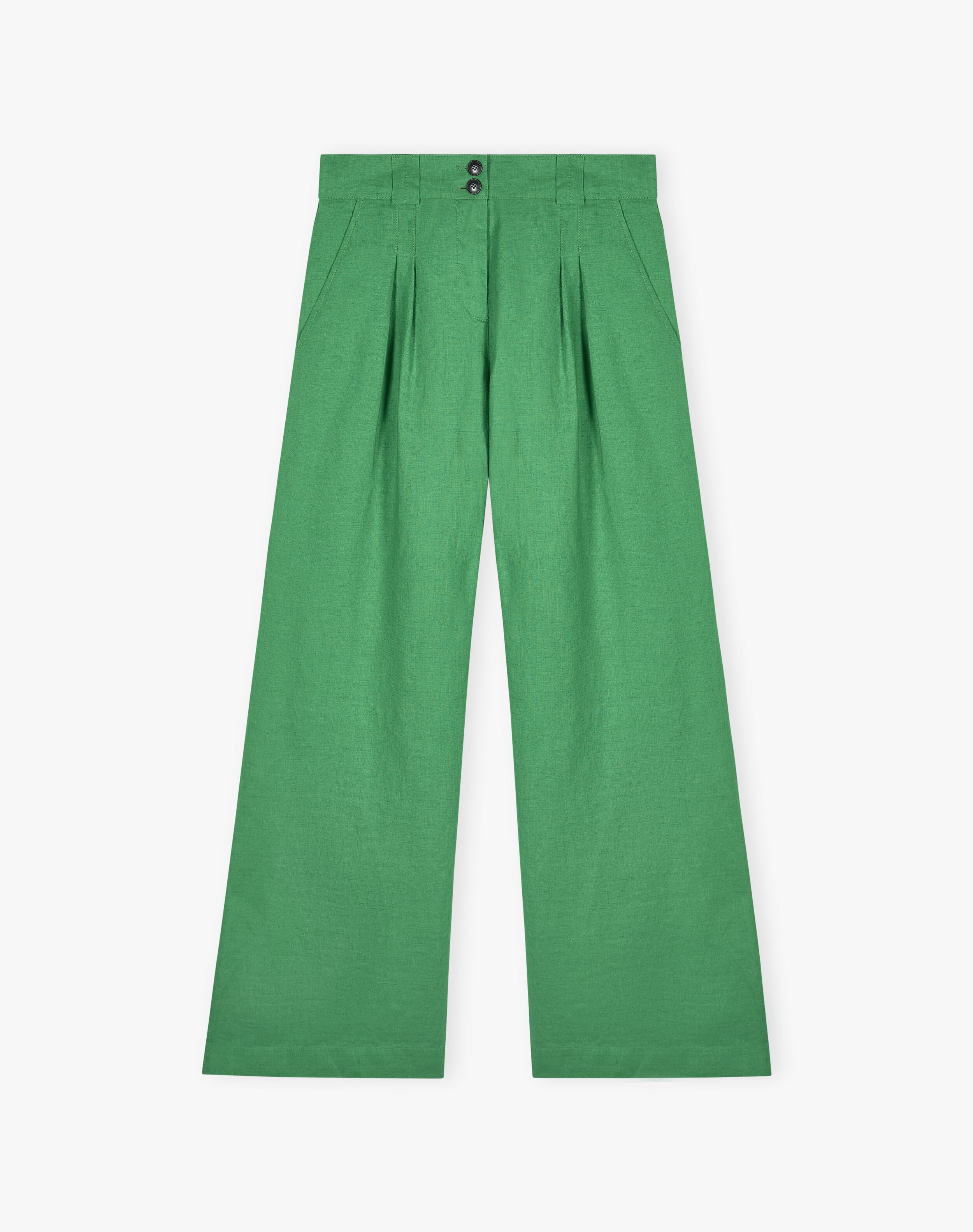 Linen Wide Leg Trousers