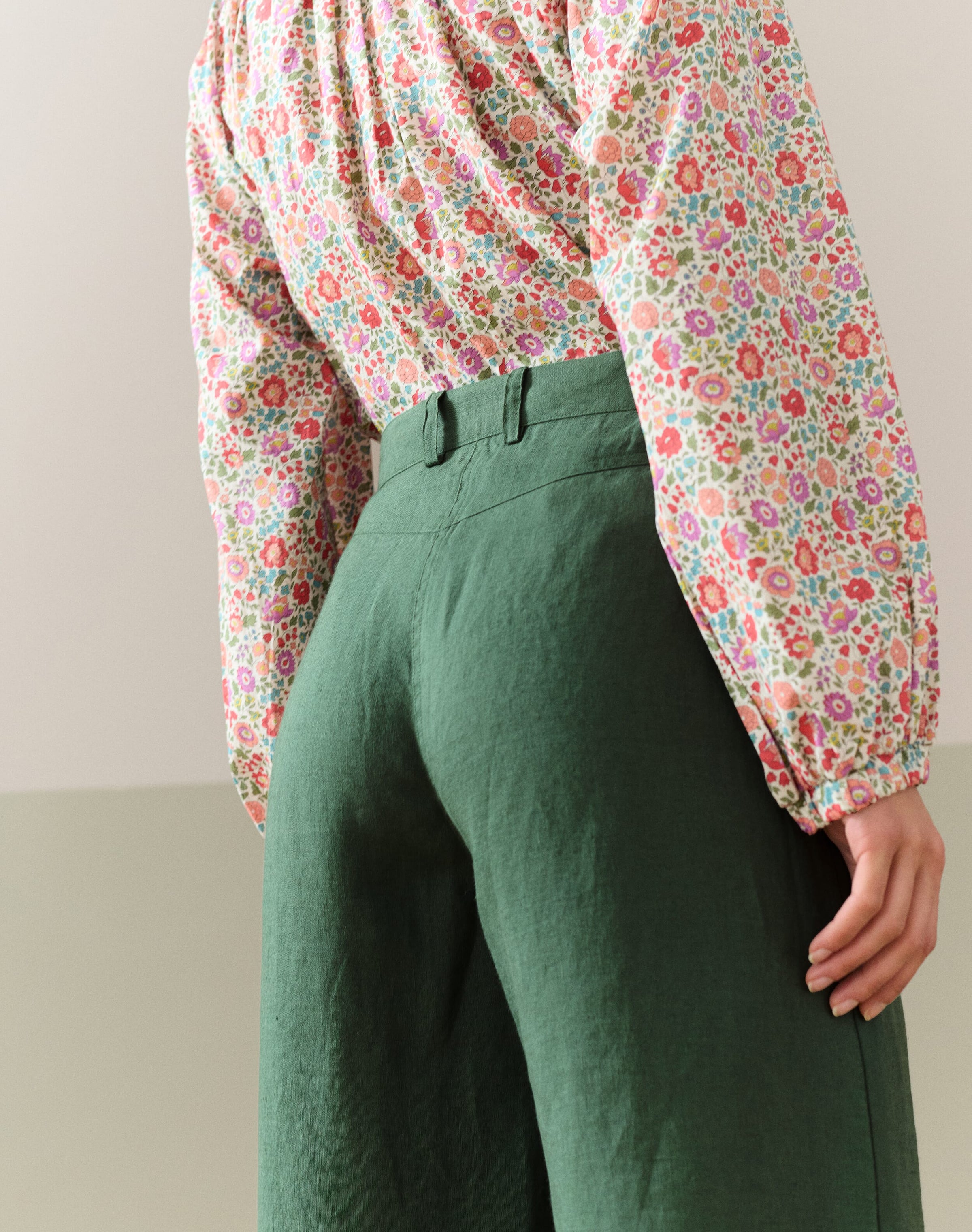 Linen High Waisted Trousers