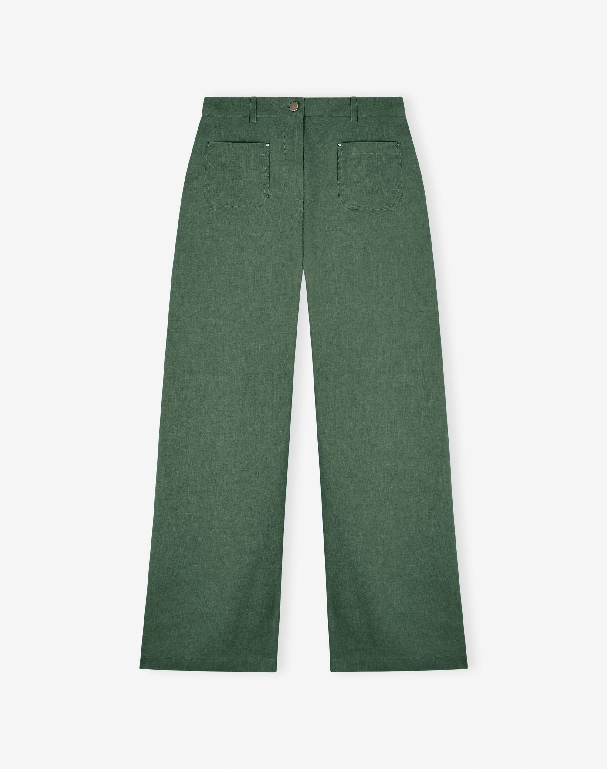 Linen High Waisted Trousers