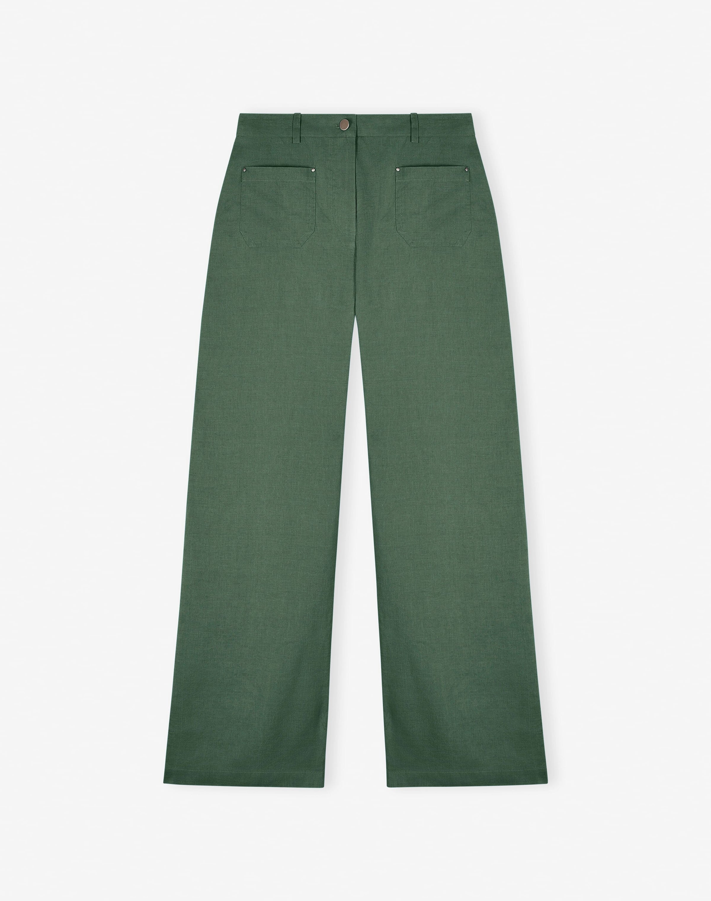 Linen High Waisted Trousers