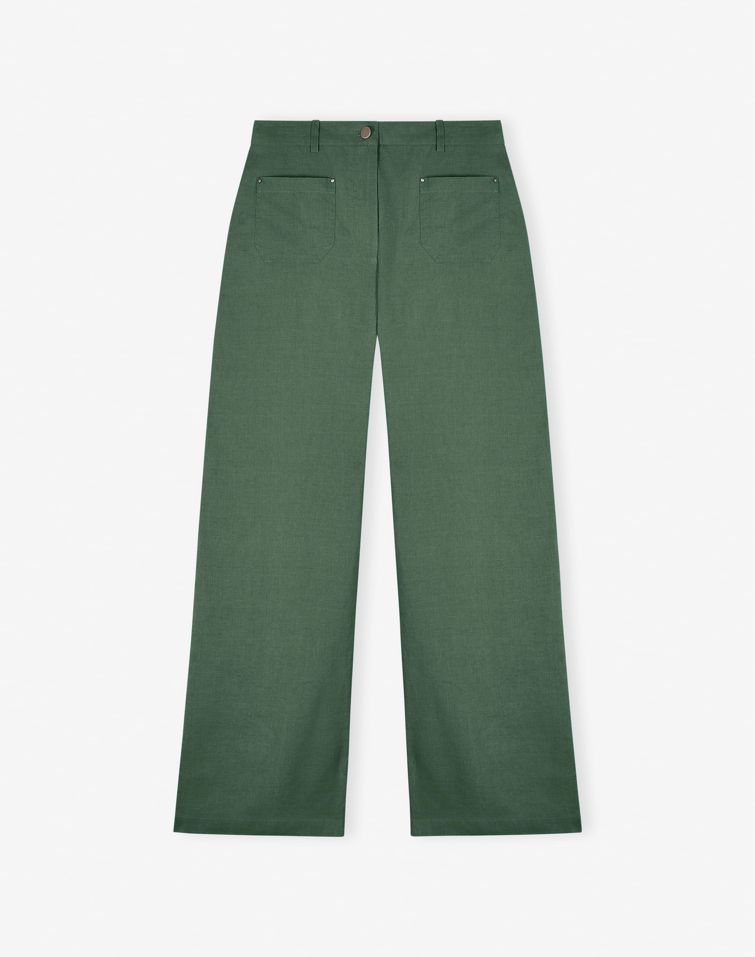 Linen High Waisted Trousers