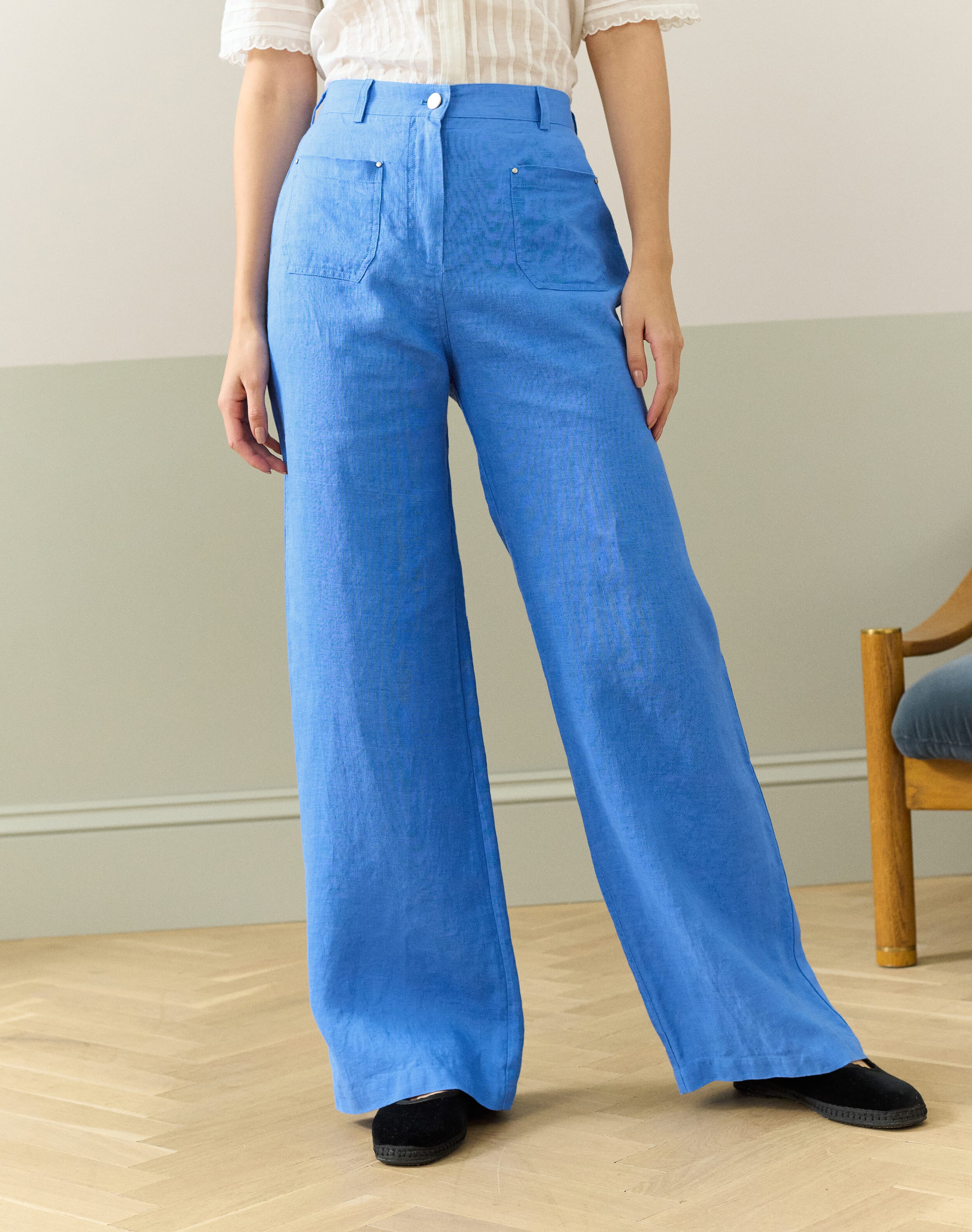 Linen High Waisted Trousers