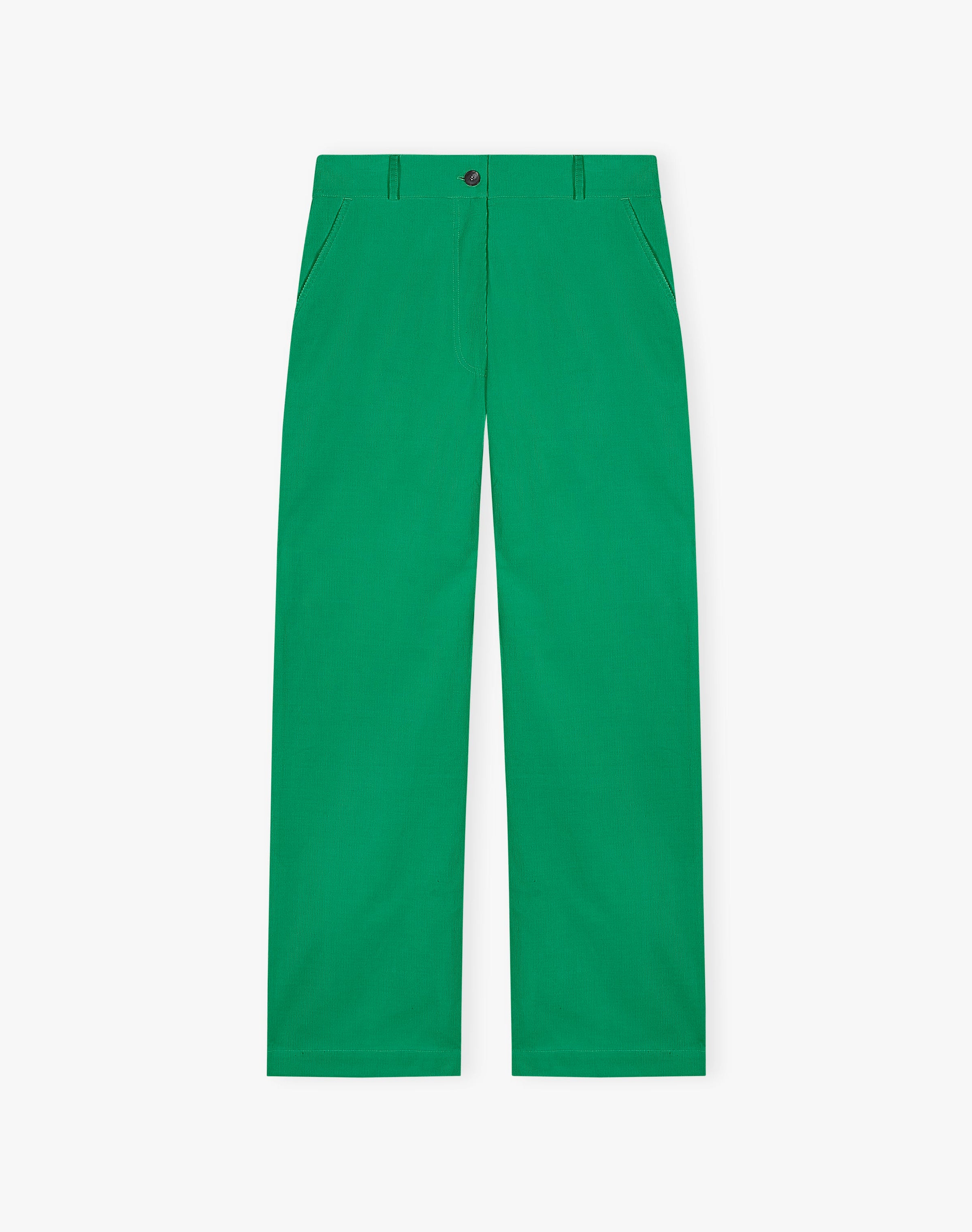 Needlecord Straight Leg Trousers