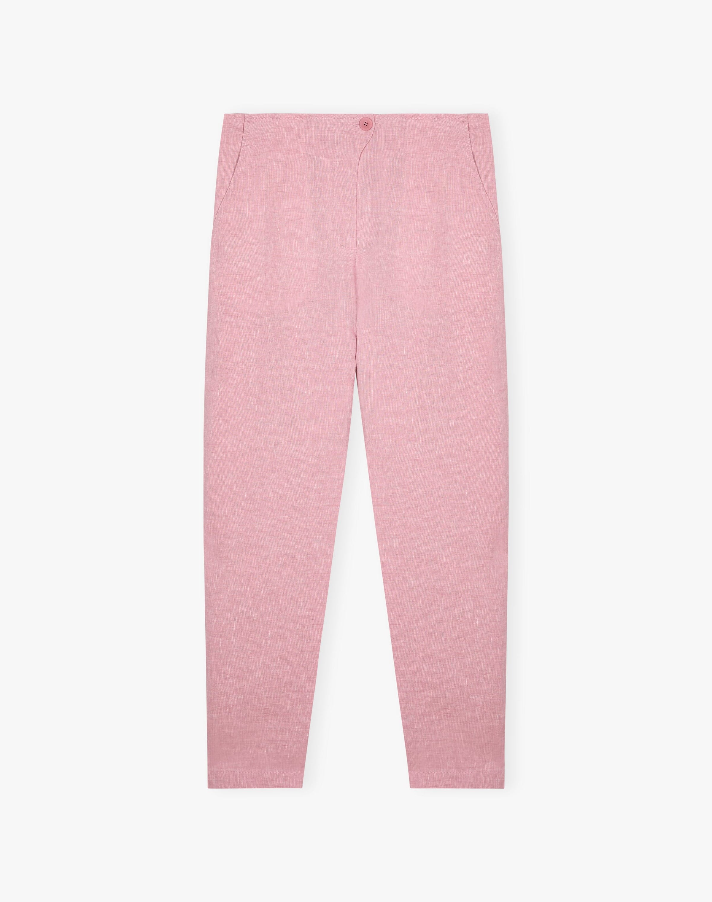Cross Dye Linen Tapered Trousers
