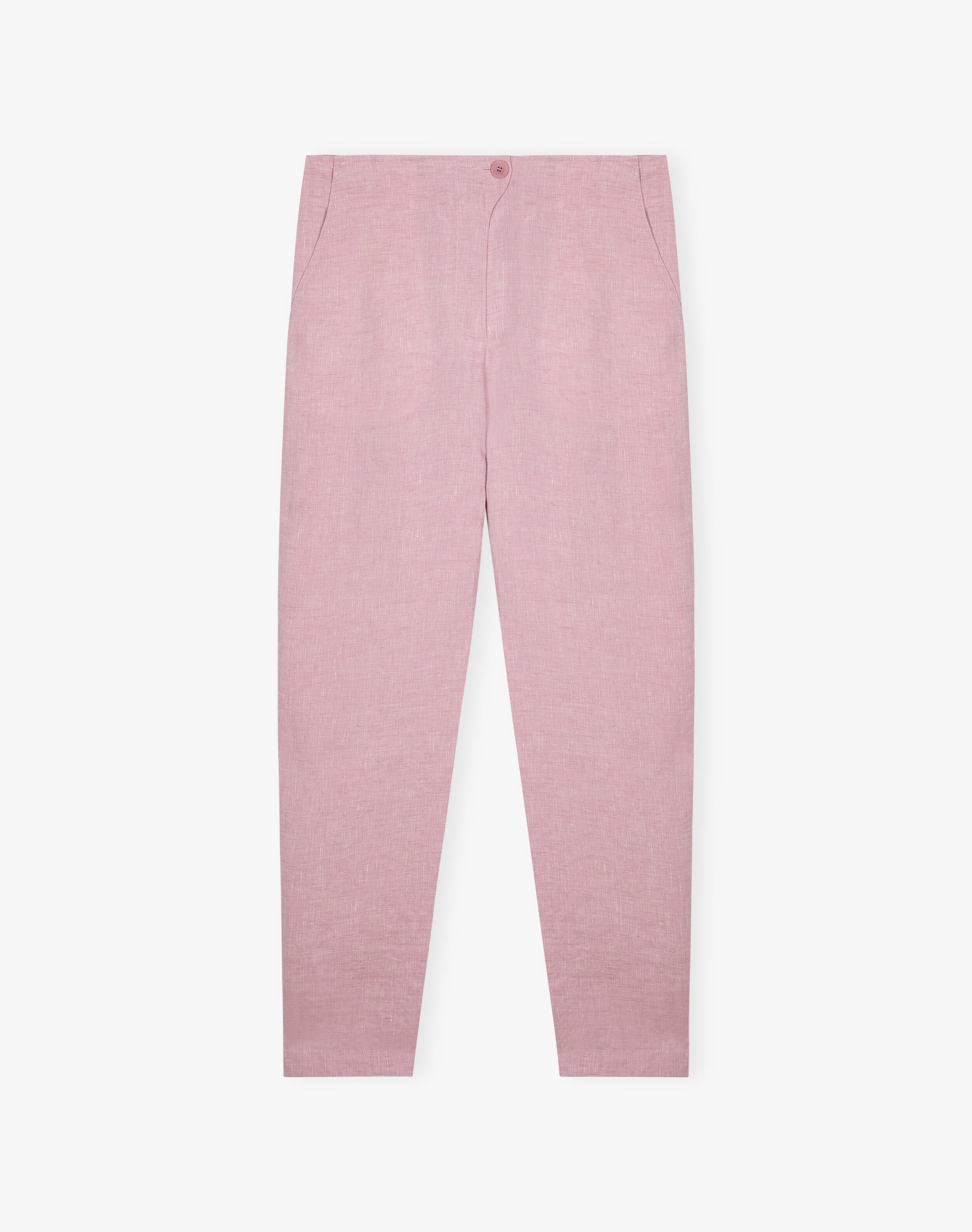 Cross Dye Linen Tapered Trousers