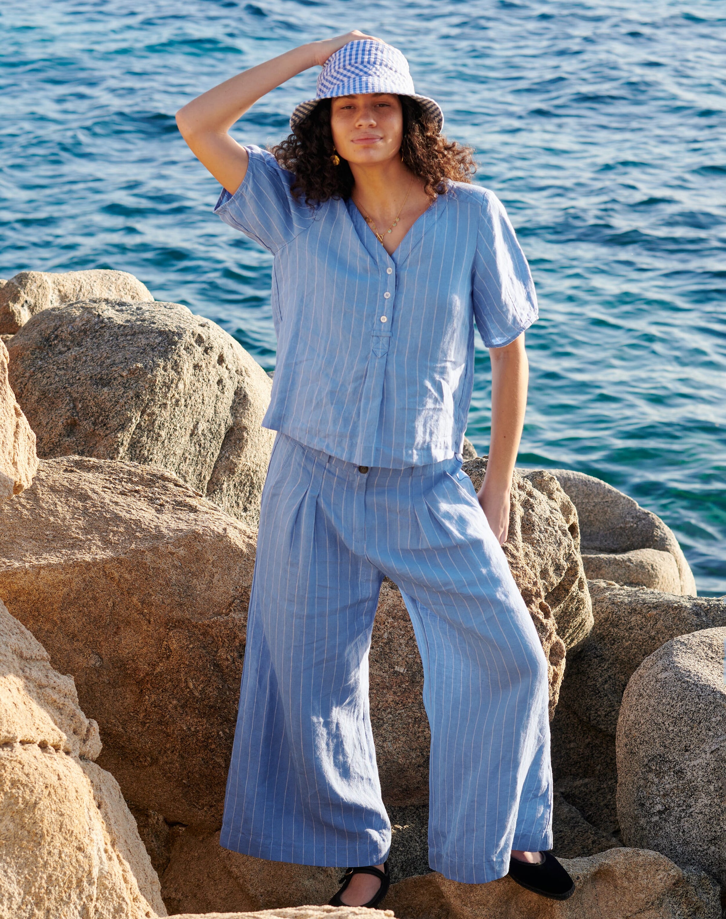 Stripe Linen Culottes