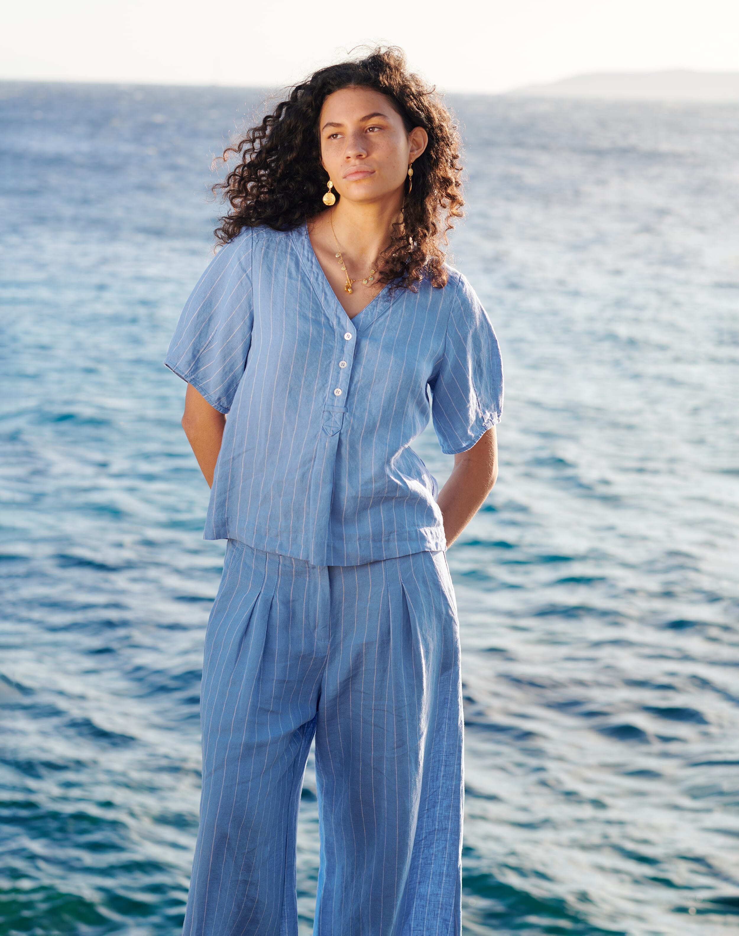 Stripe Linen Culottes