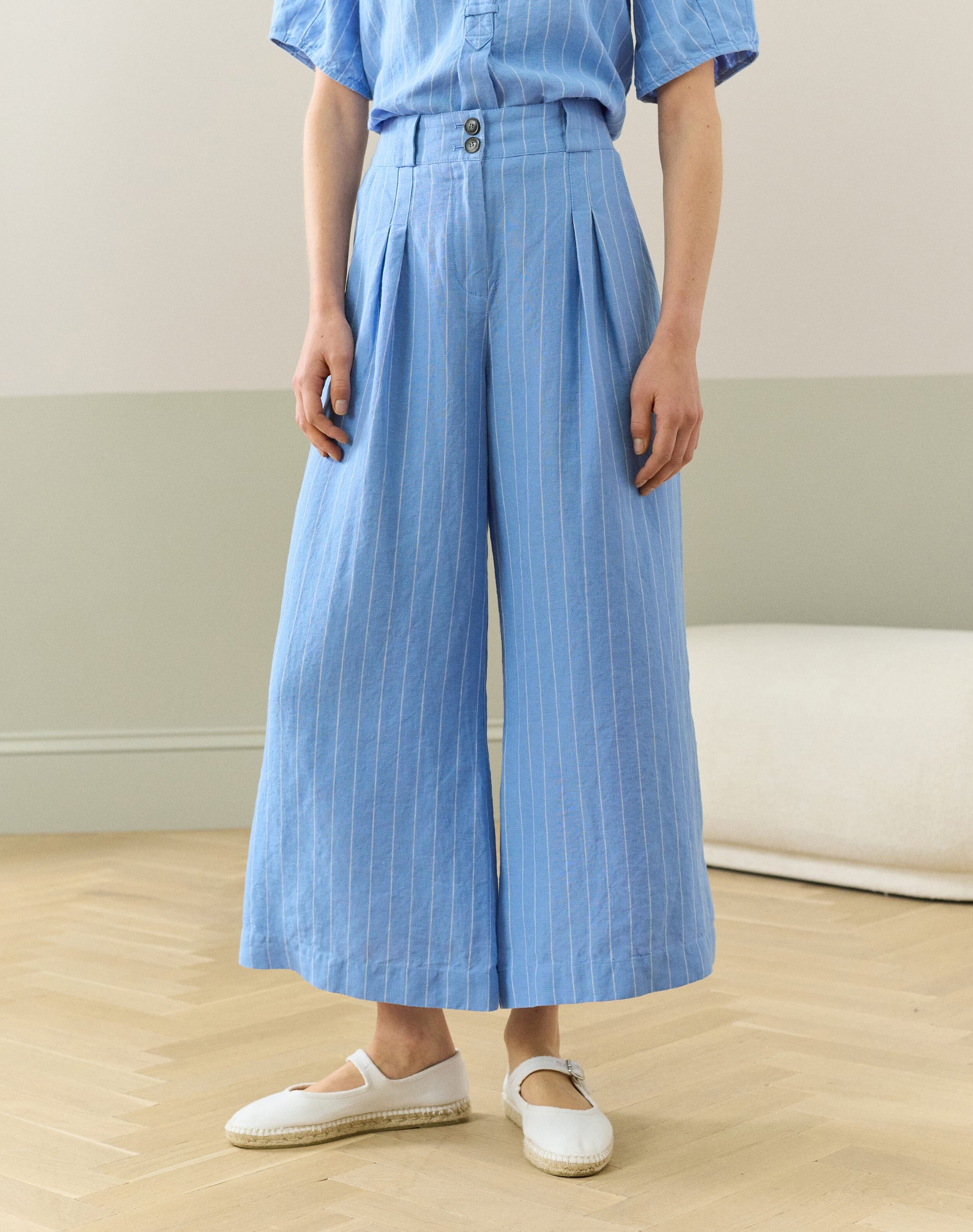 Stripe Linen Culottes