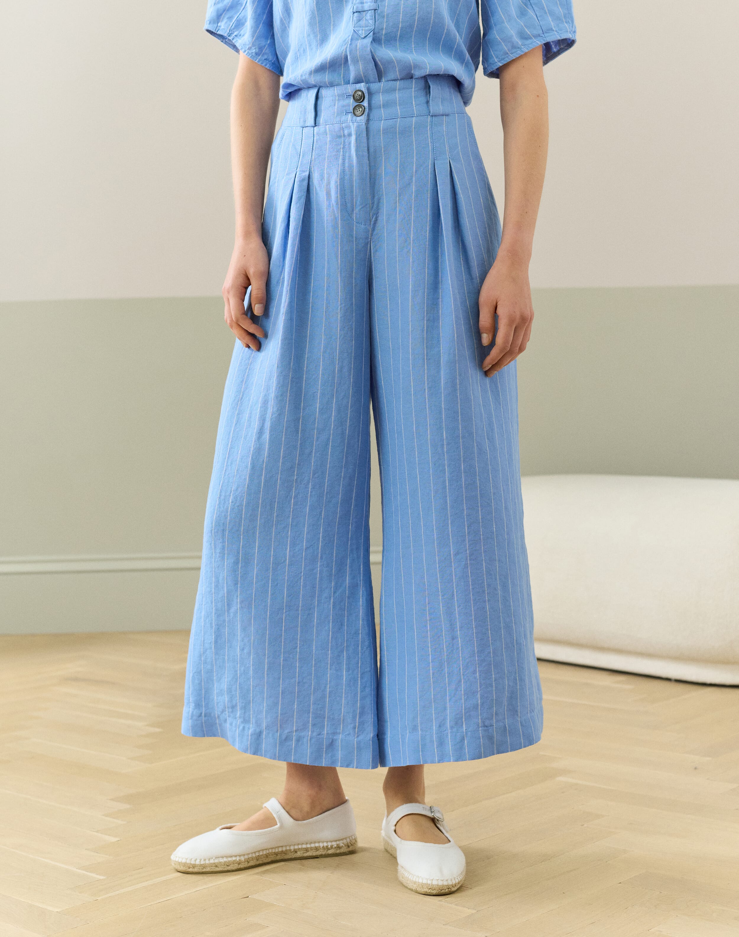 Stripe Linen Culottes