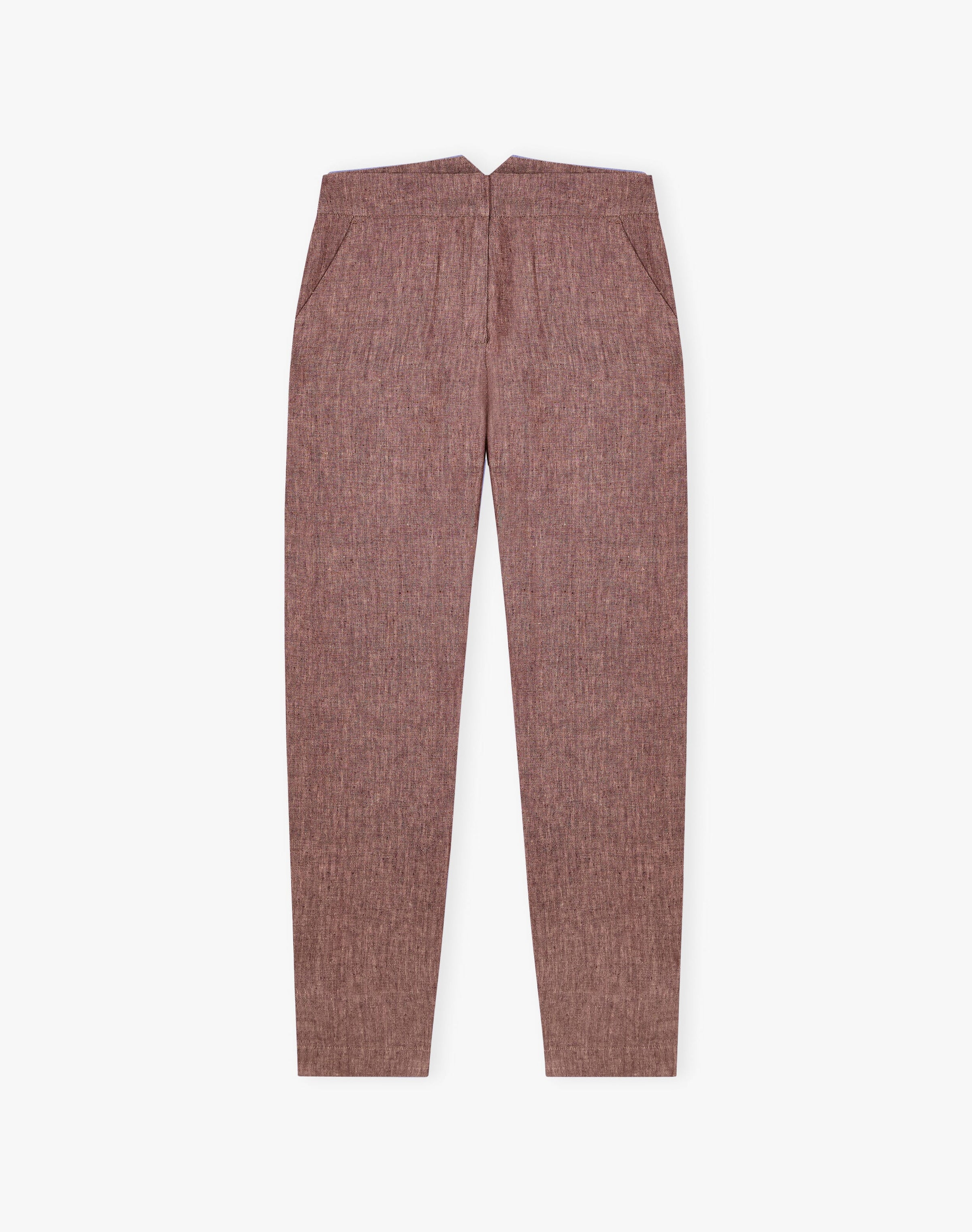 Herringbone Linen Trousers