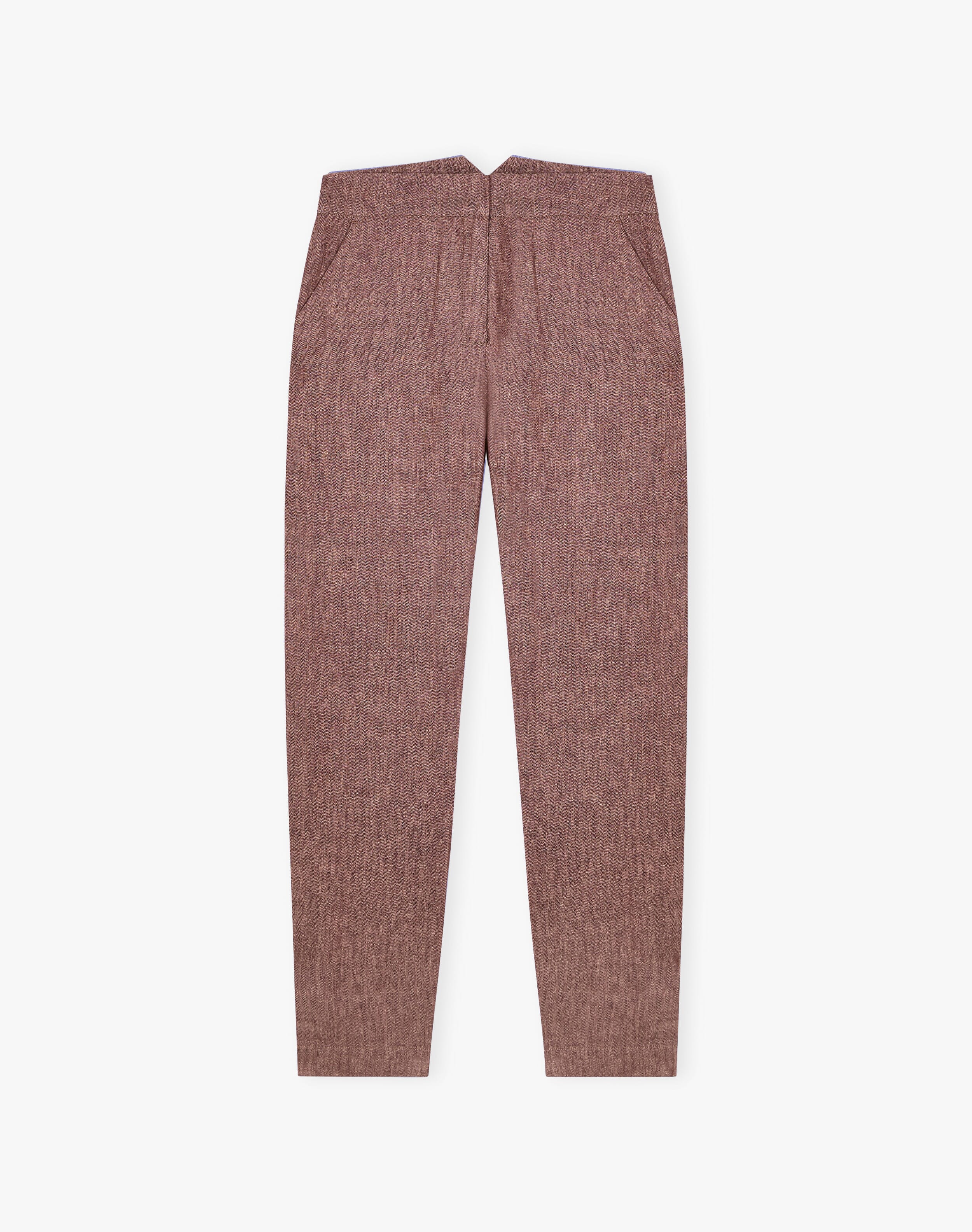 Herringbone Linen Trousers