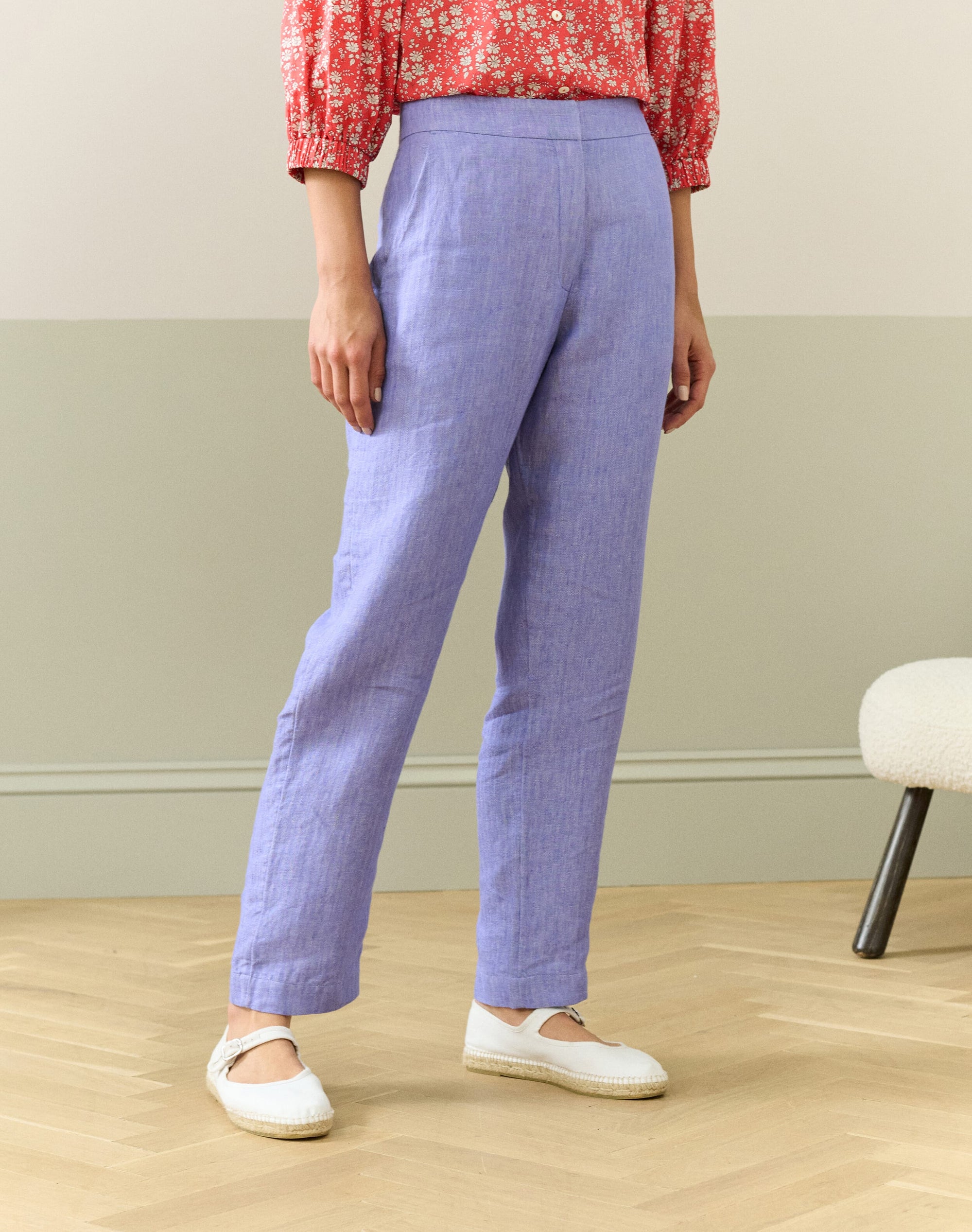 Herringbone Linen Trousers