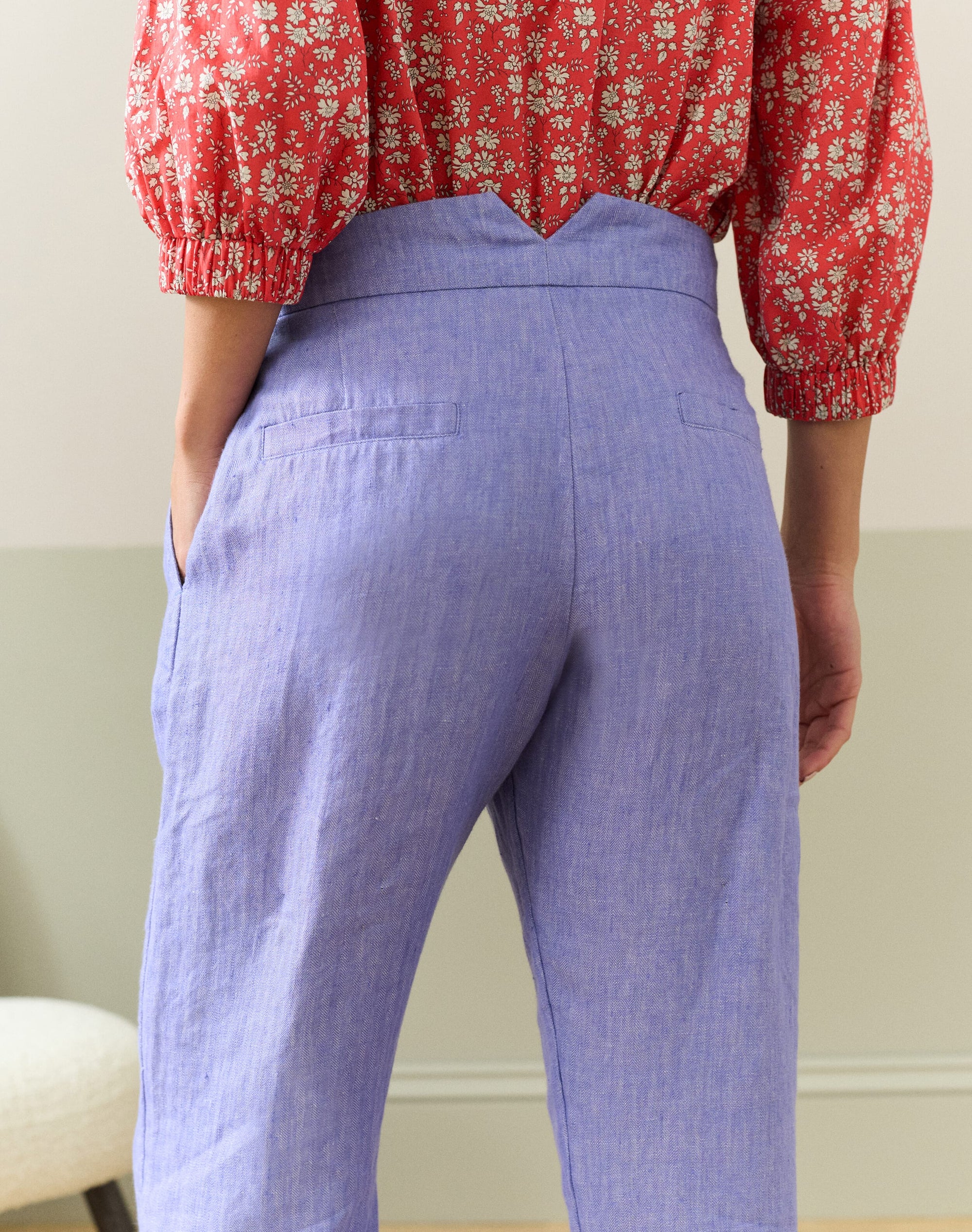 Herringbone Linen Trousers