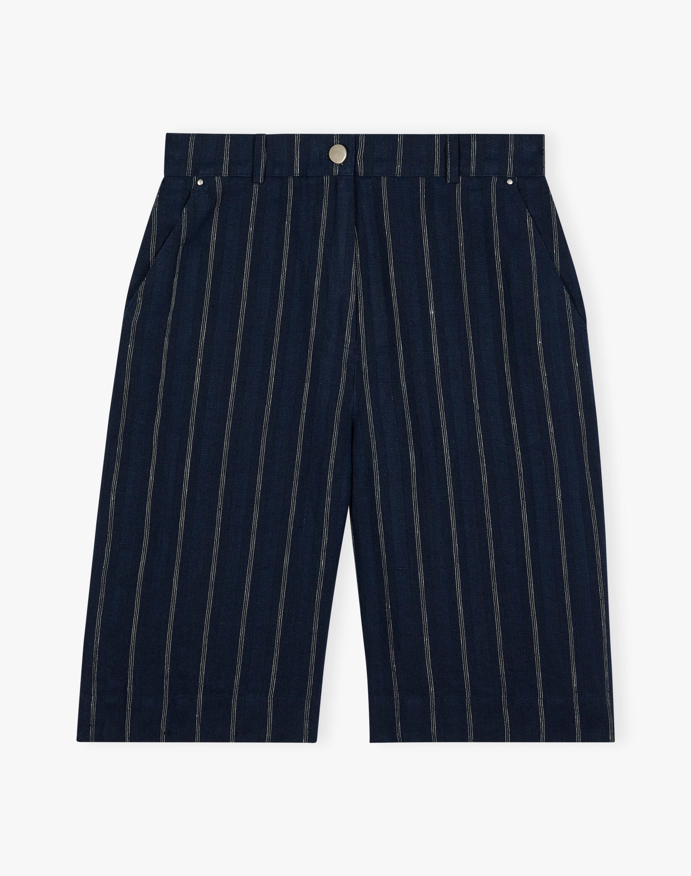 Stripe Linen Shorts