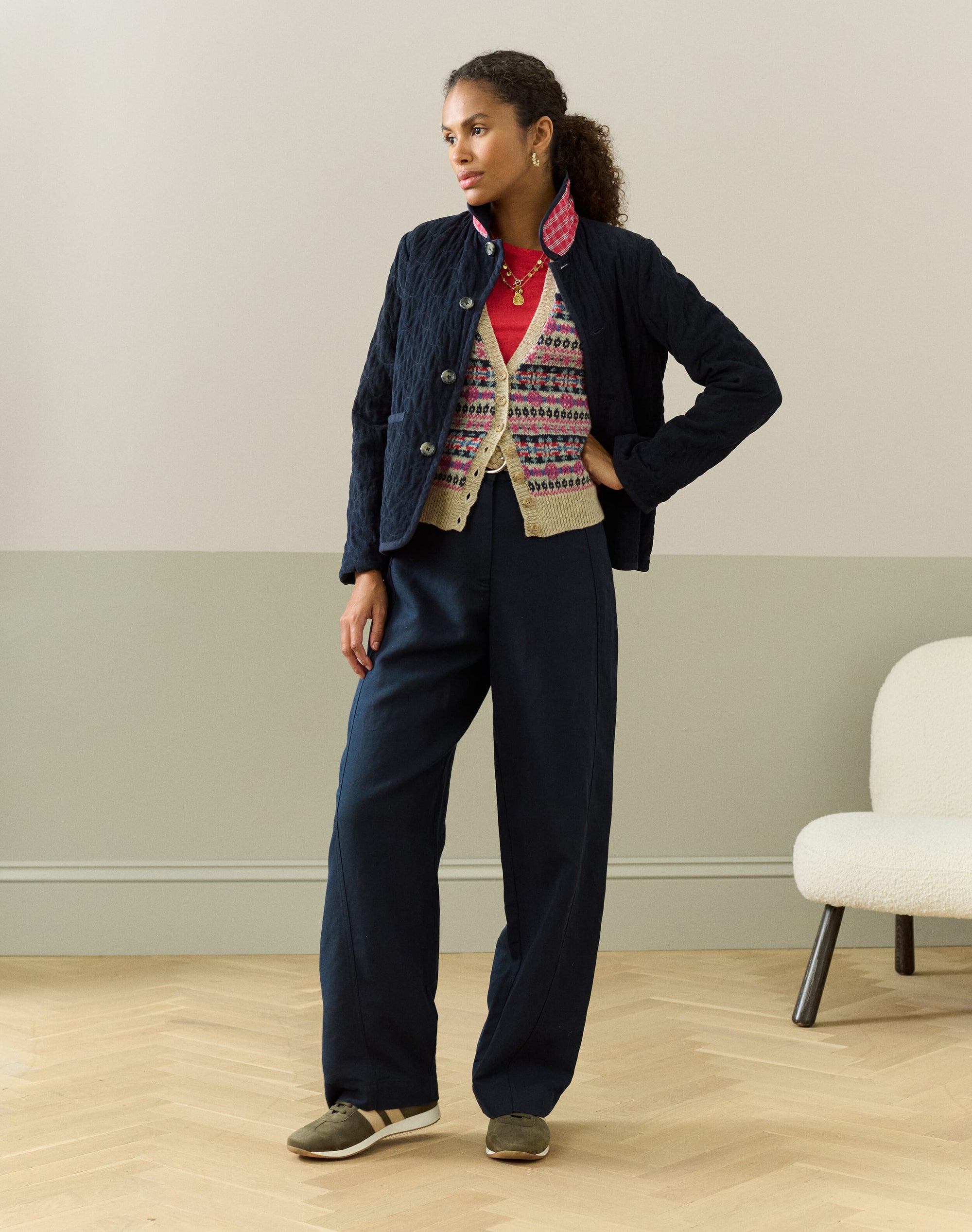 Cotton Linen High Waisted Trousers