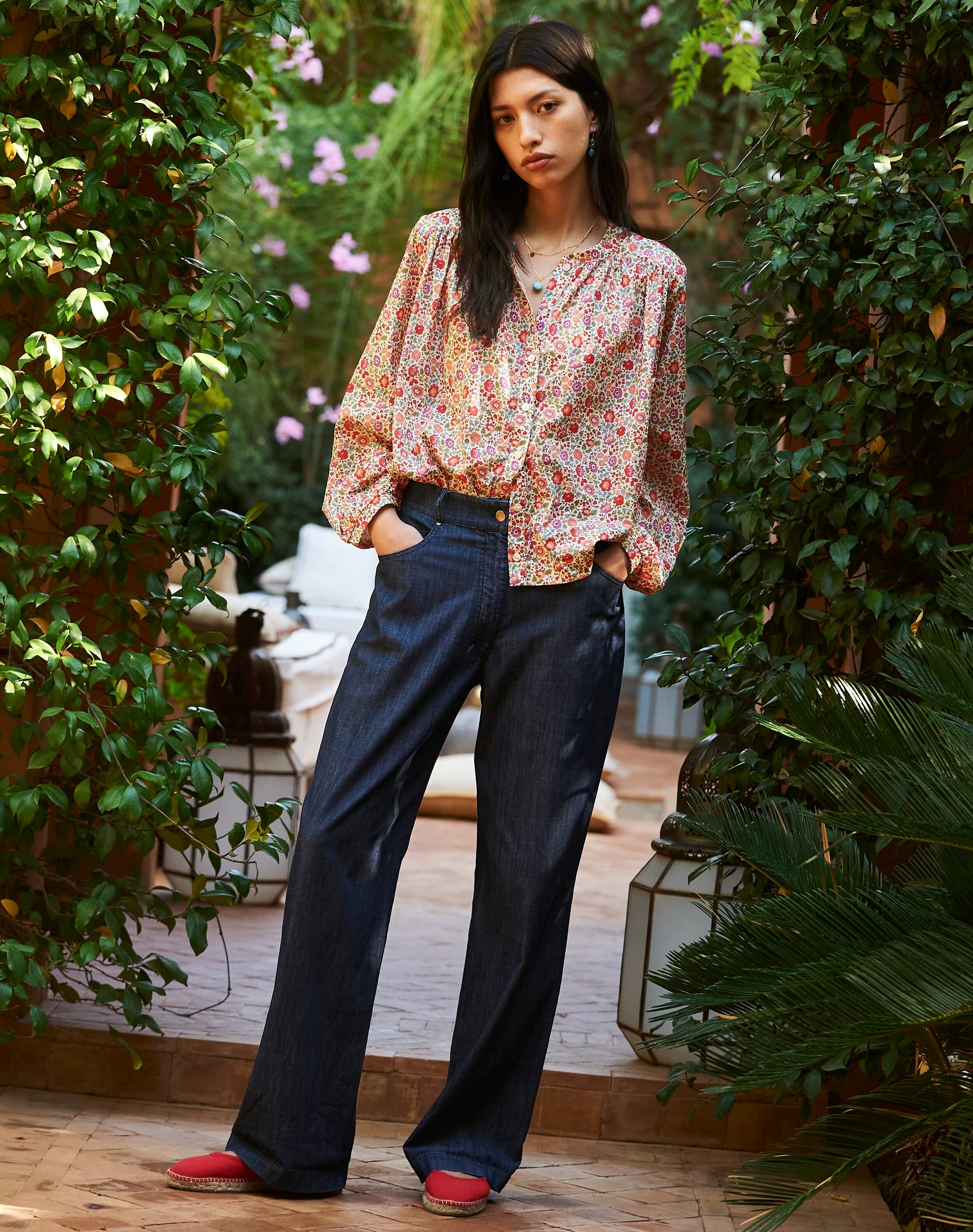 Organic Cotton Wide Leg Trousers