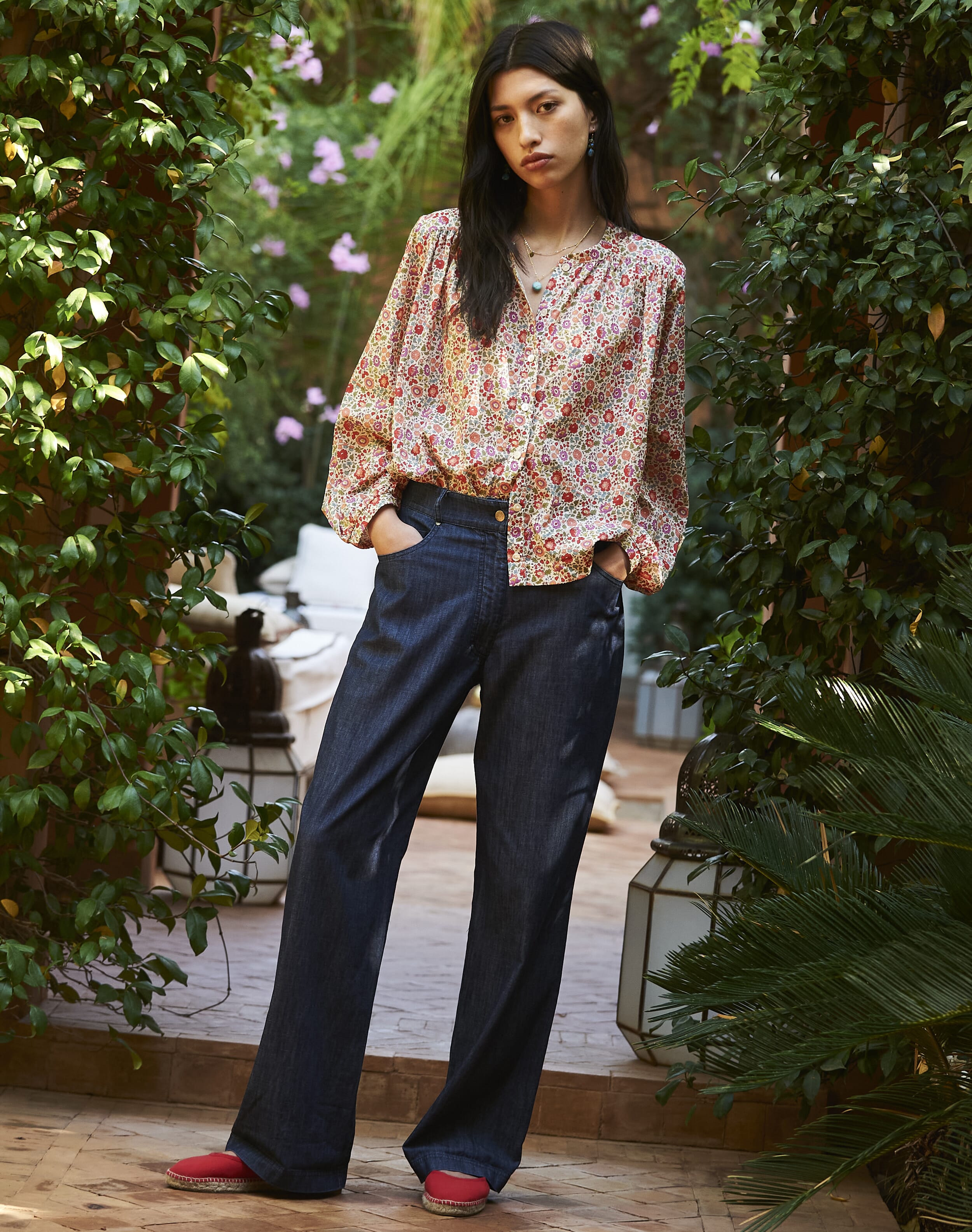 Organic Cotton Wide Leg Trousers