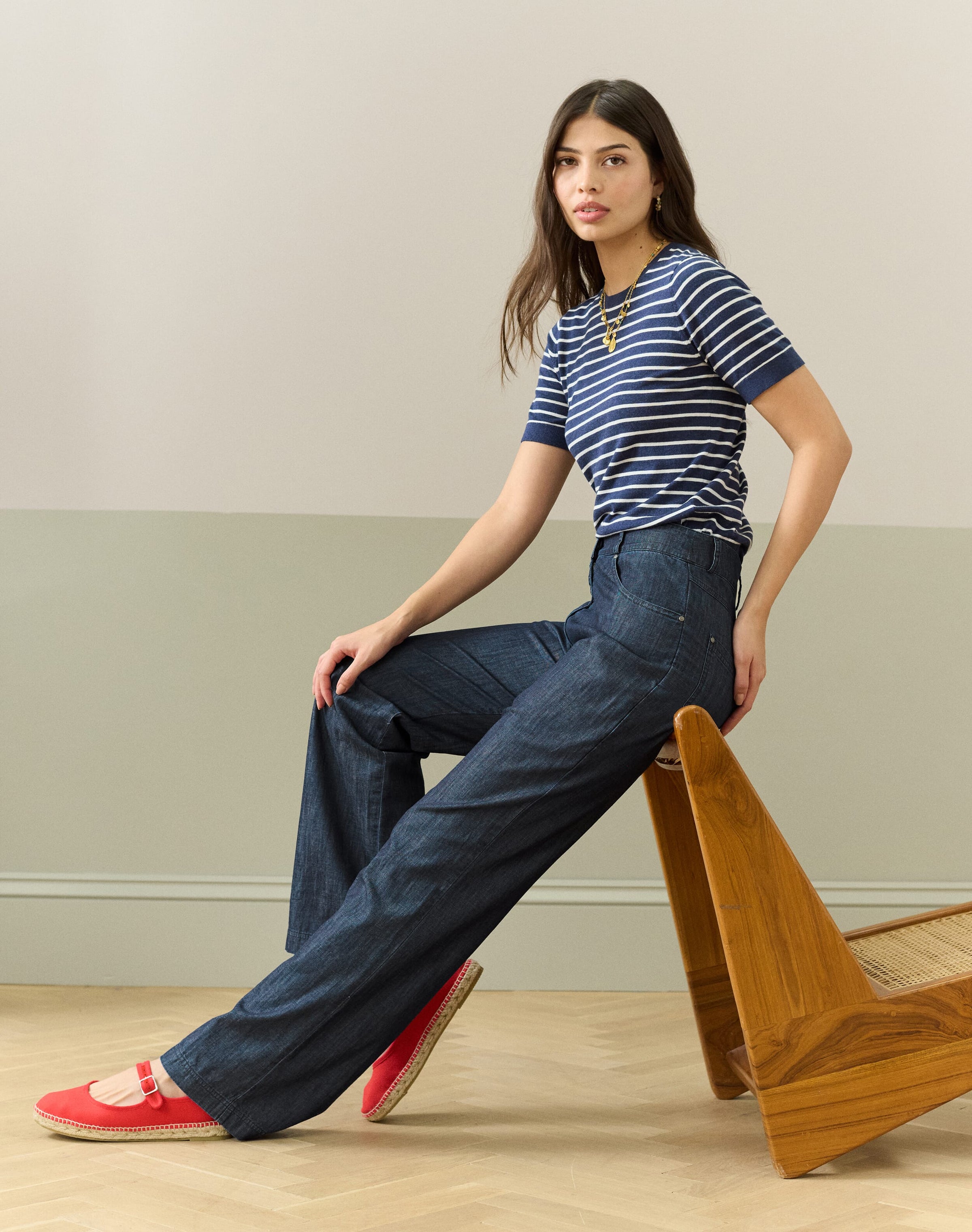 Organic Cotton Wide Leg Trousers