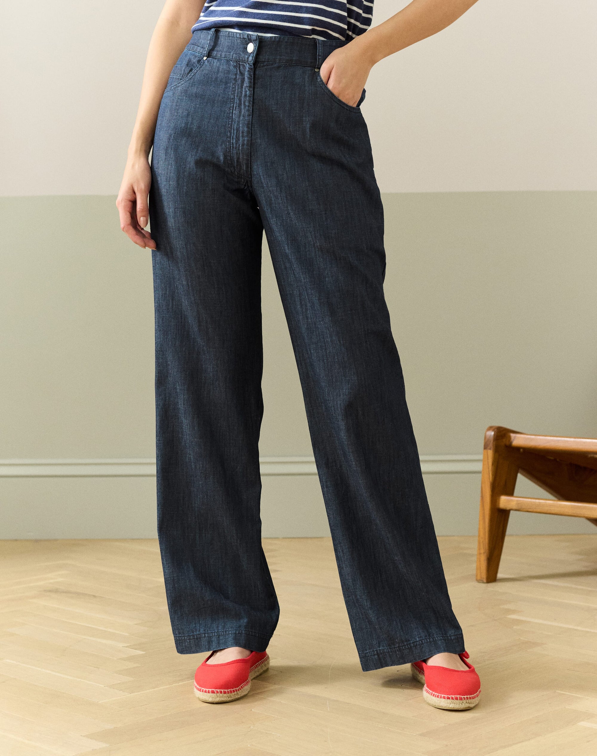 Organic Cotton Wide Leg Trousers