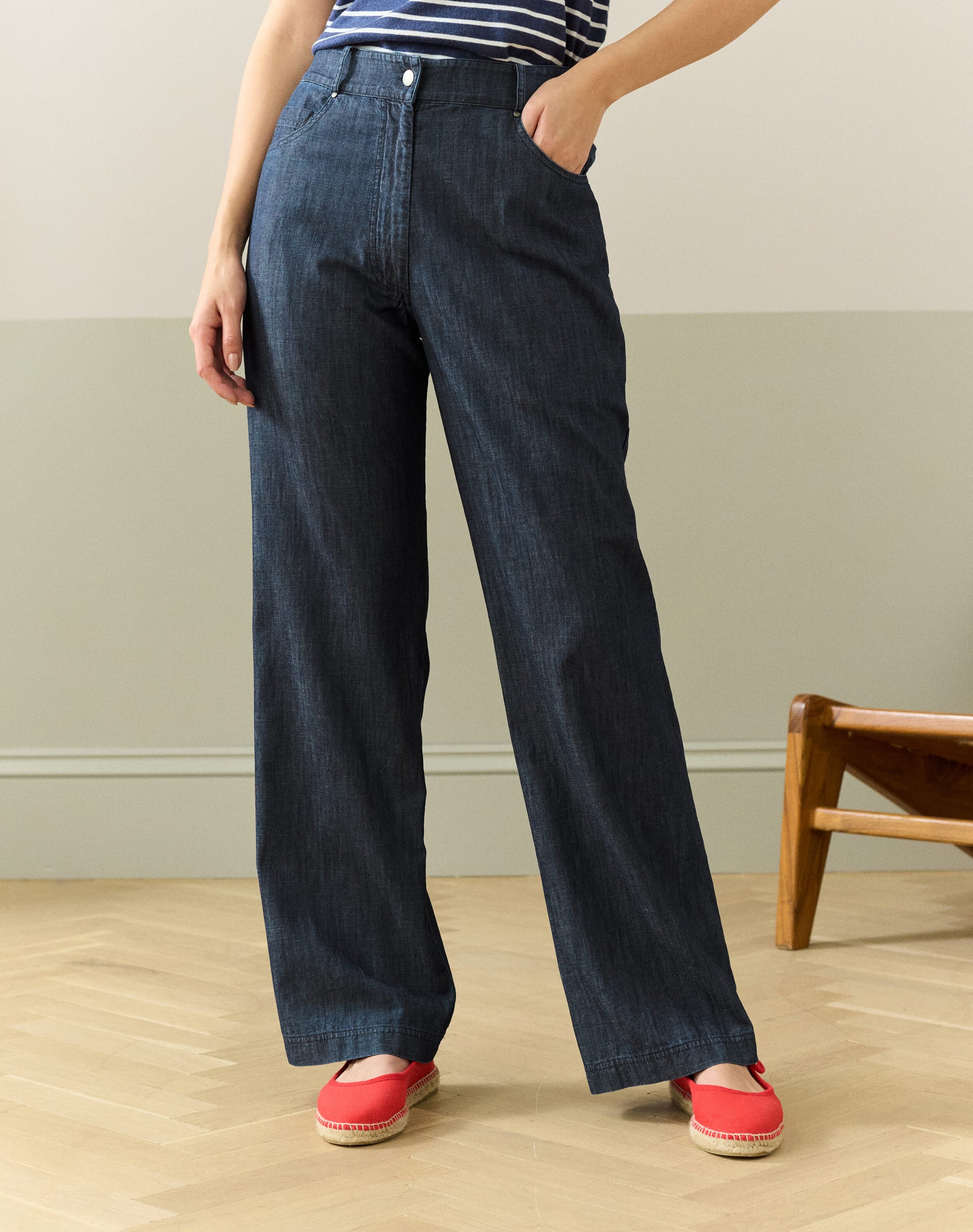 Organic Cotton Wide Leg Trousers