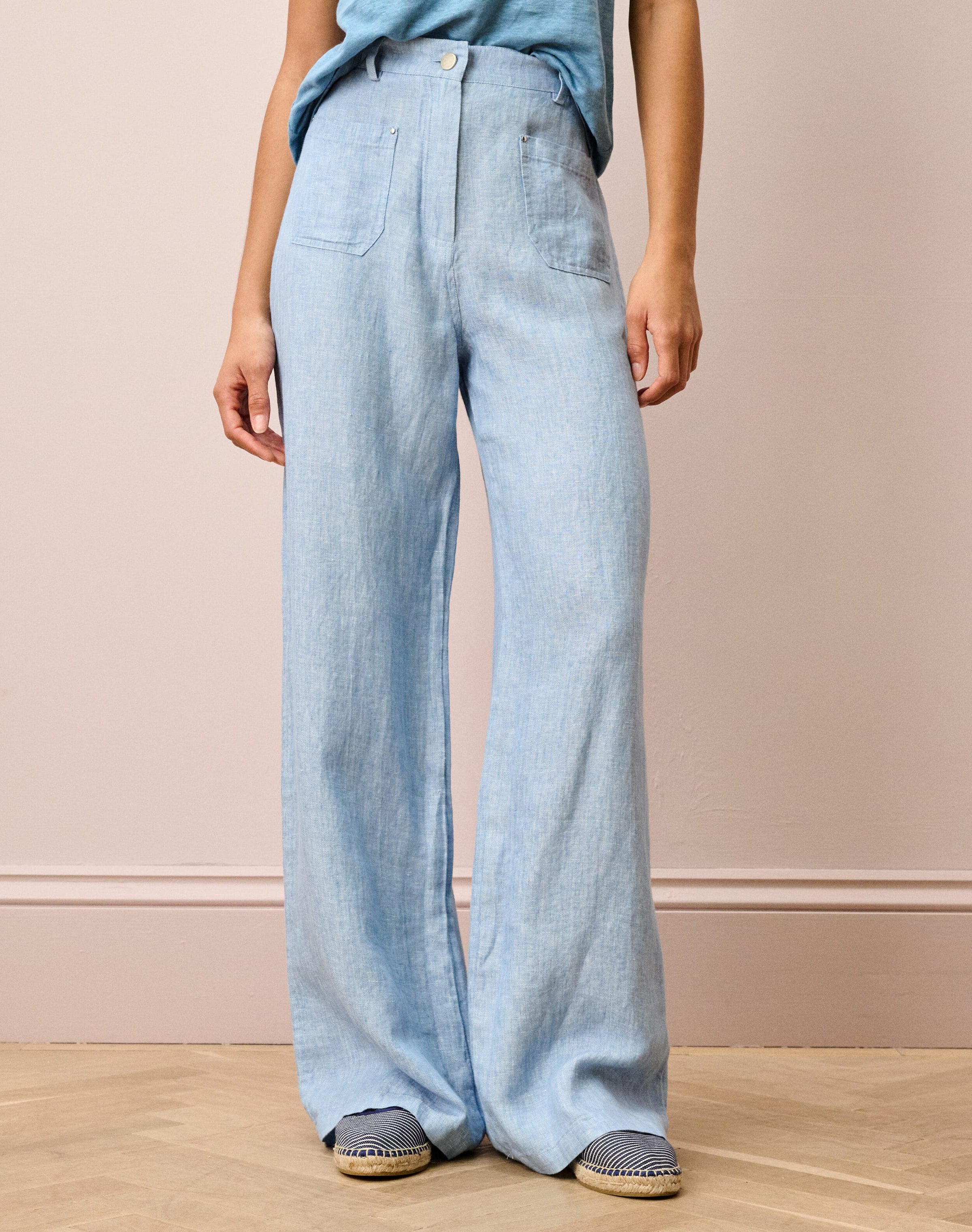 Herringbone Linen Trousers