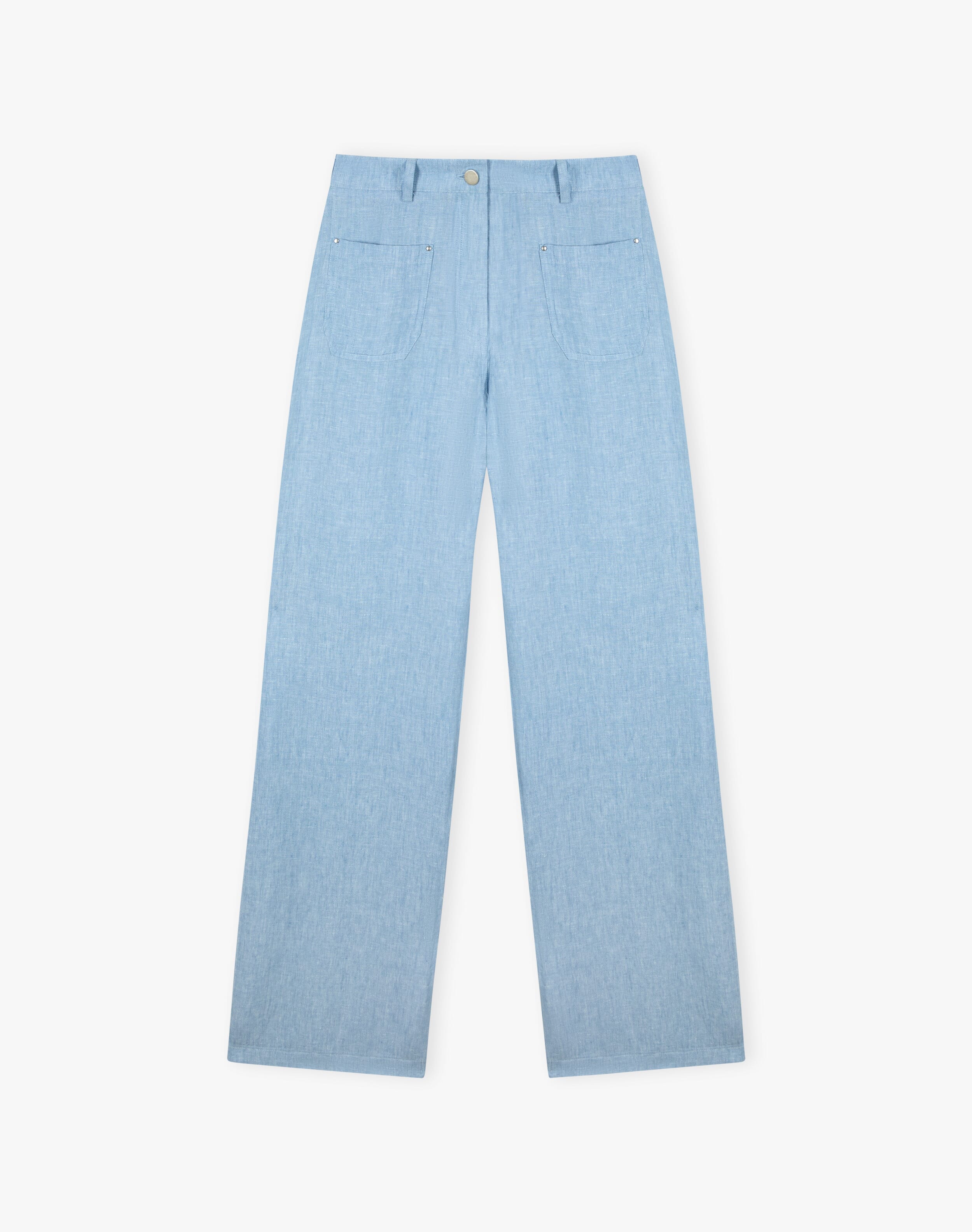Herringbone Linen Trousers