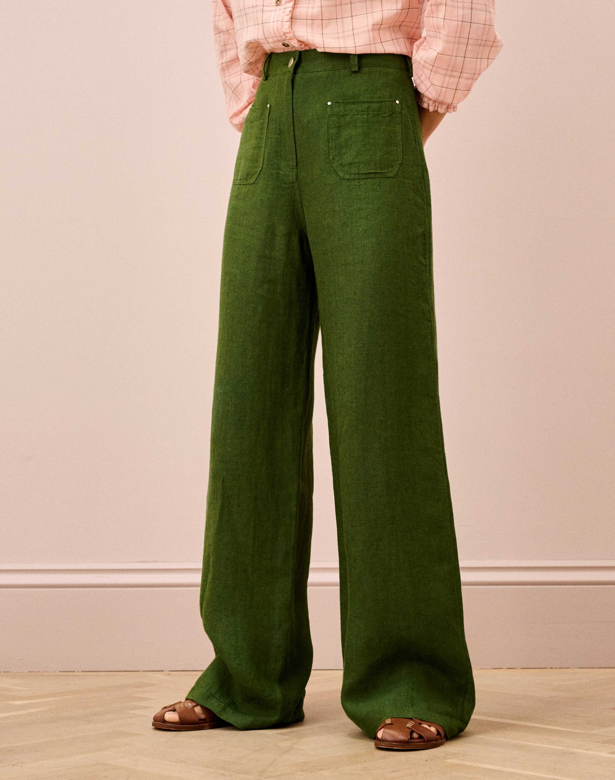 Herringbone Linen Trousers