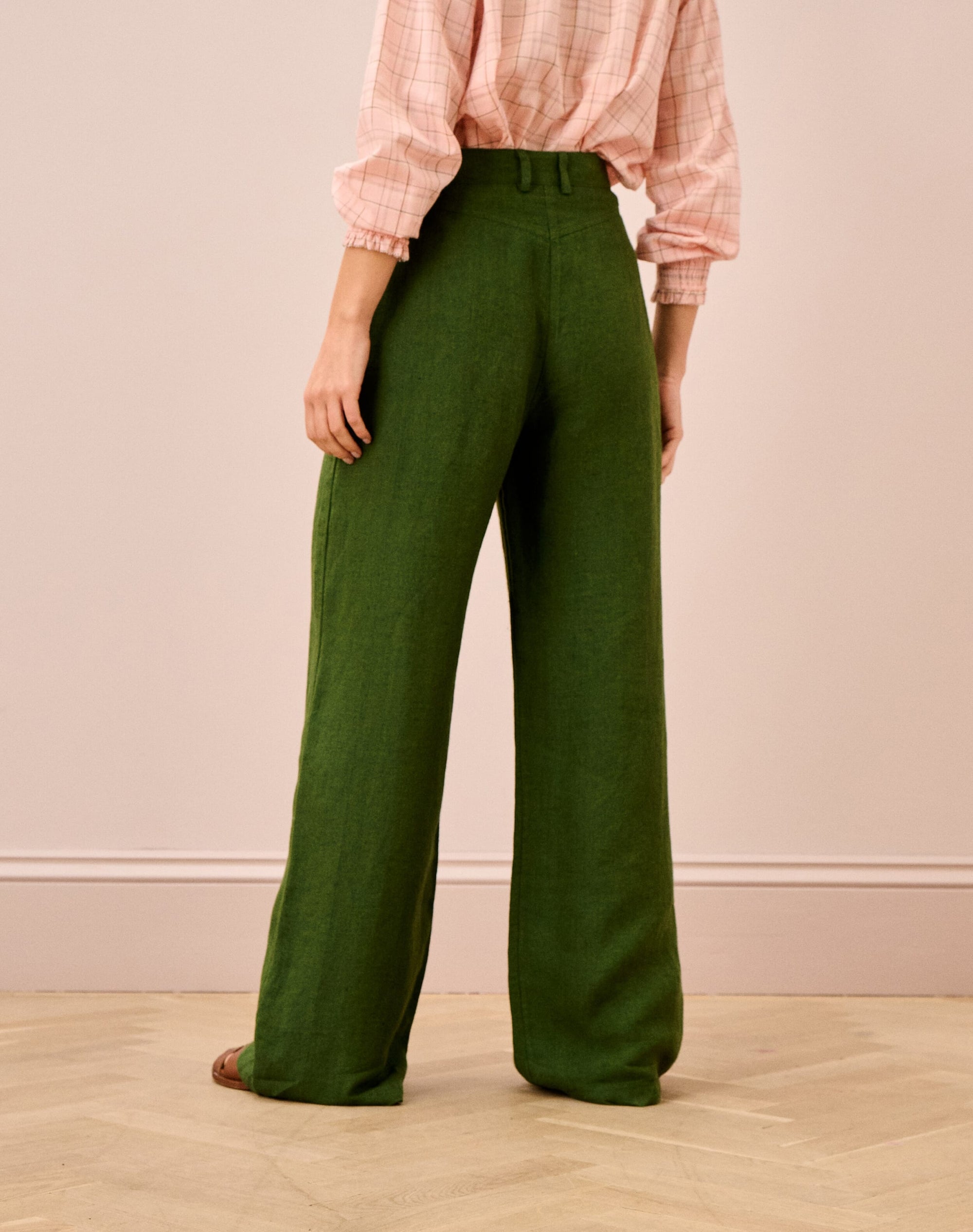 Herringbone Linen Trousers
