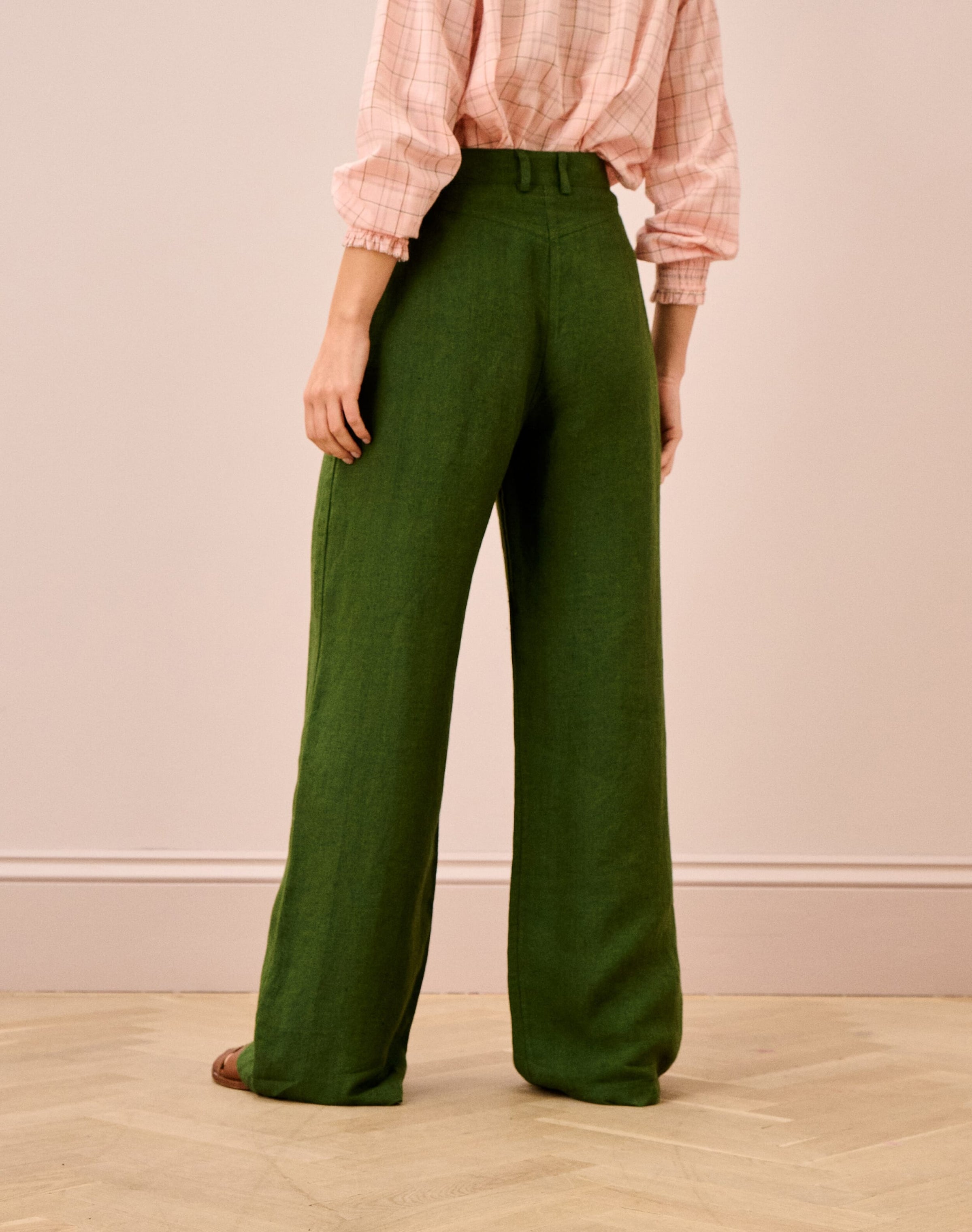 Herringbone Linen Trousers