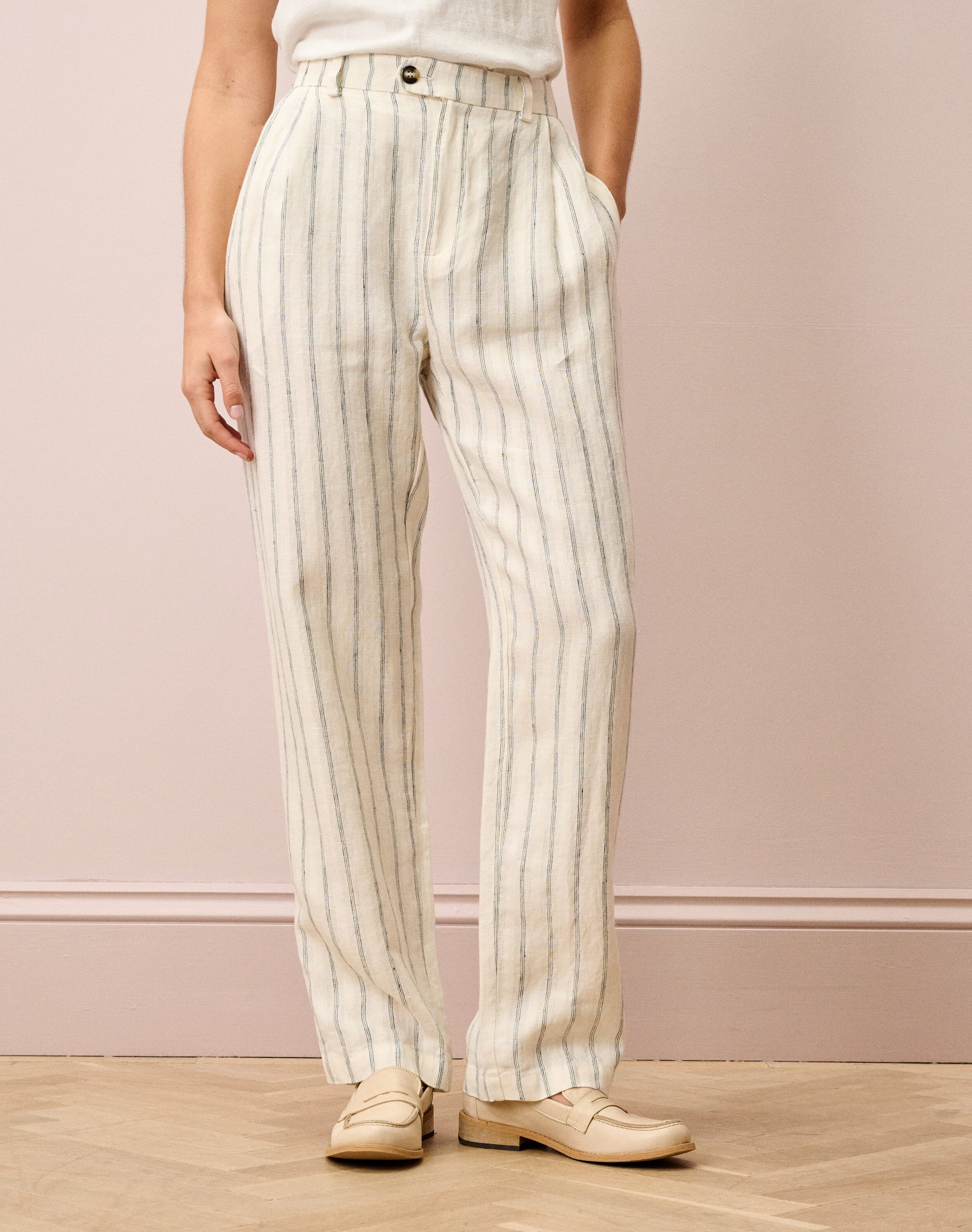 Stripe Linen Trousers