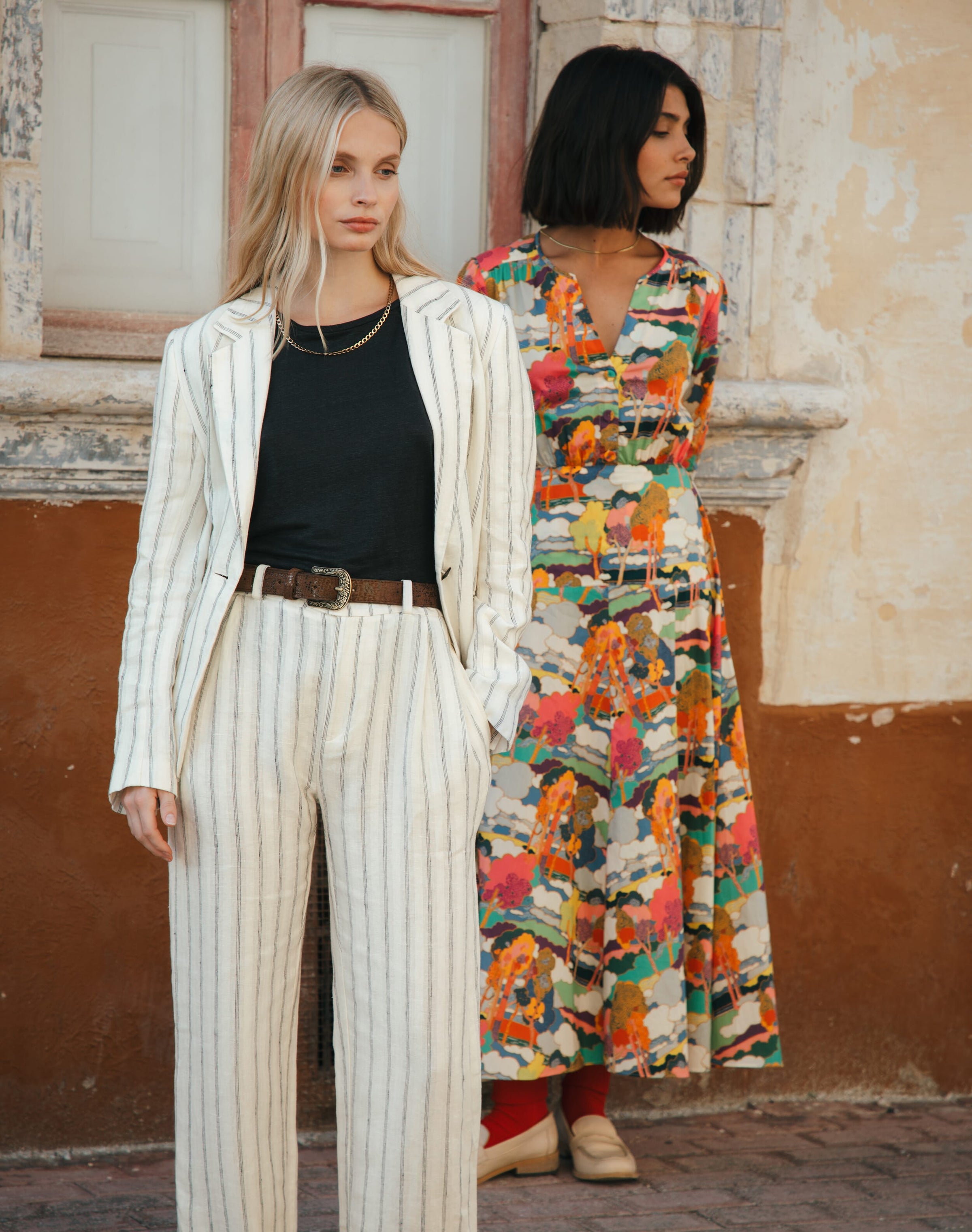 Stripe Linen Trousers