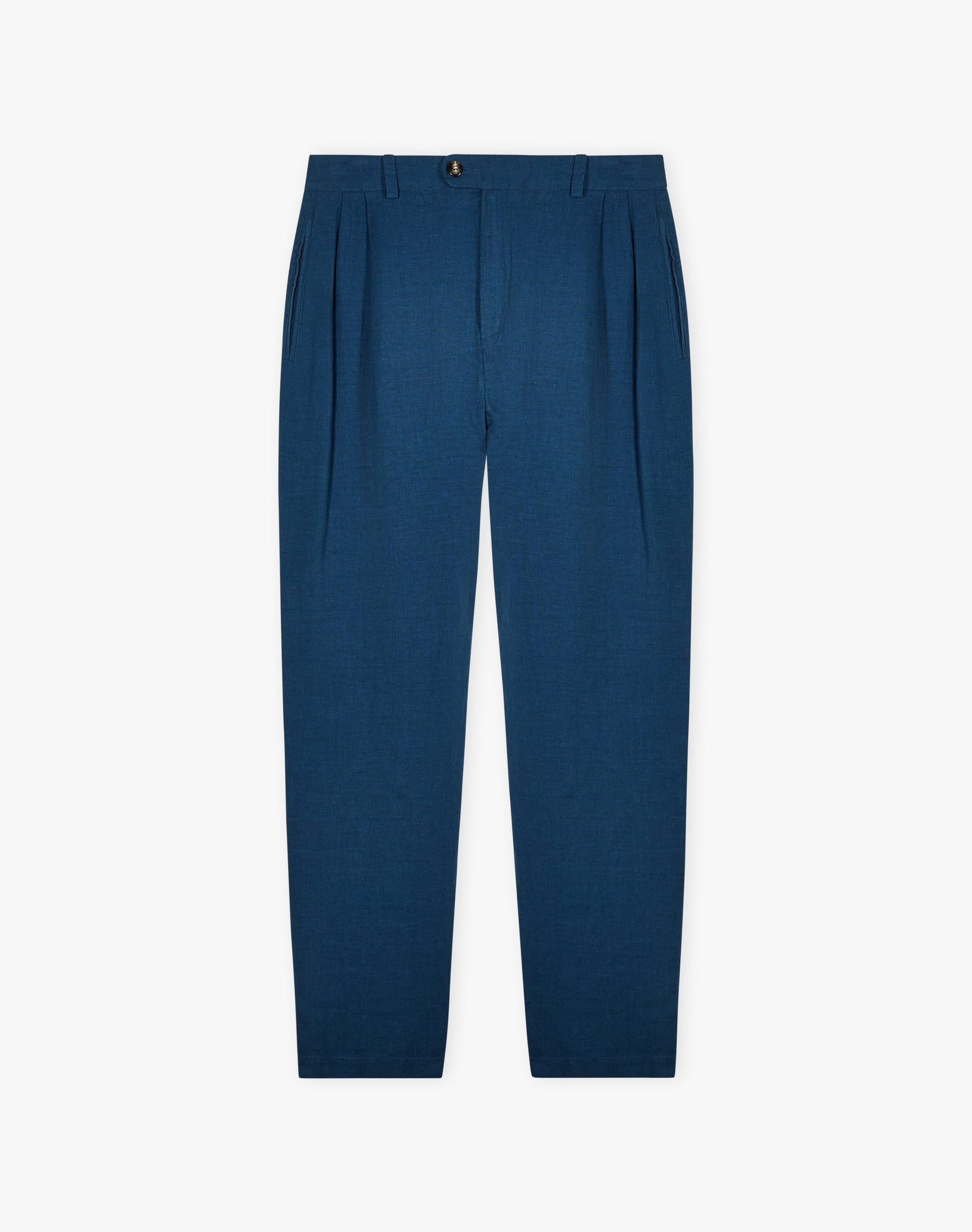 Washed Linen Tapered Trousers