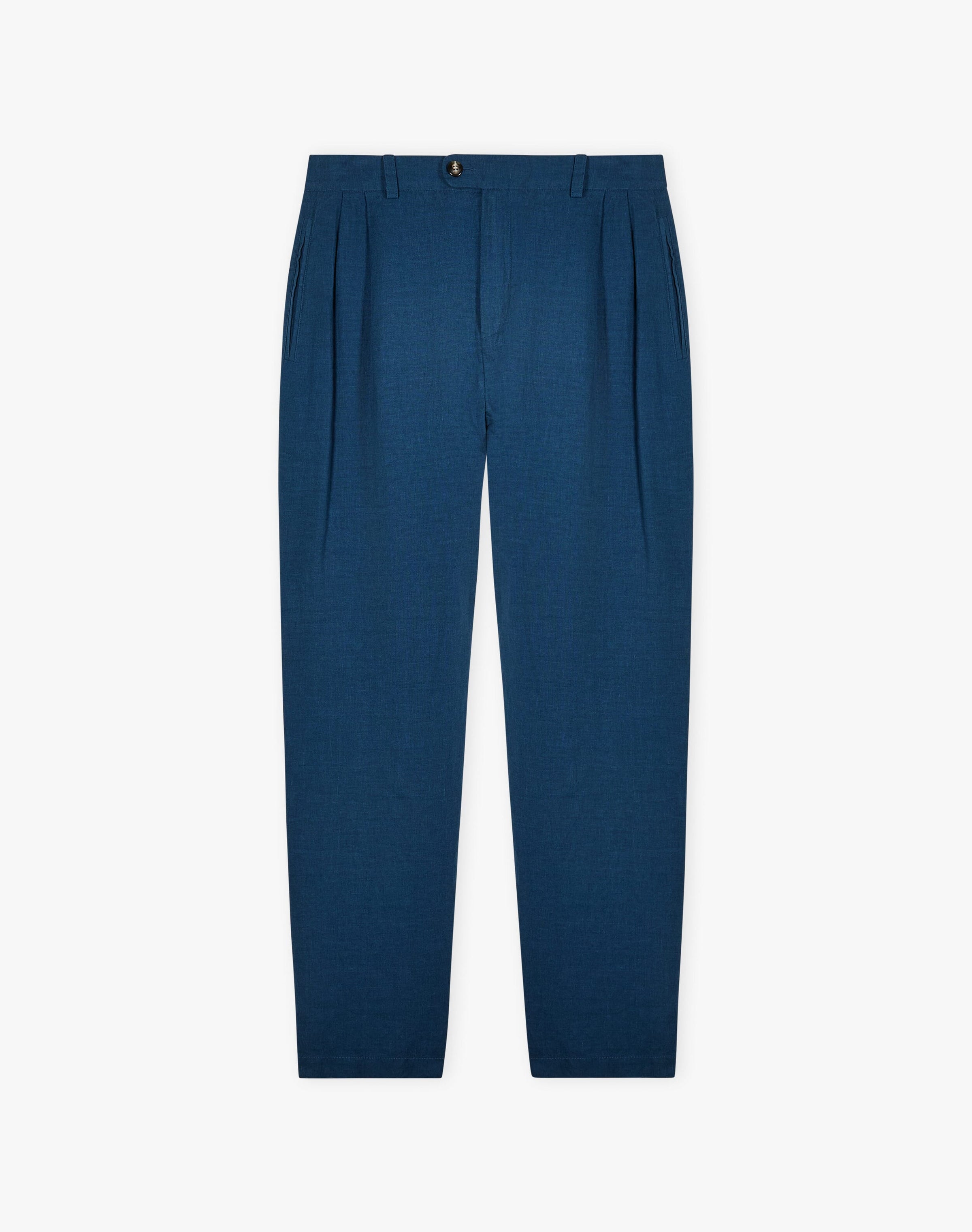 Washed Linen Tapered Trousers
