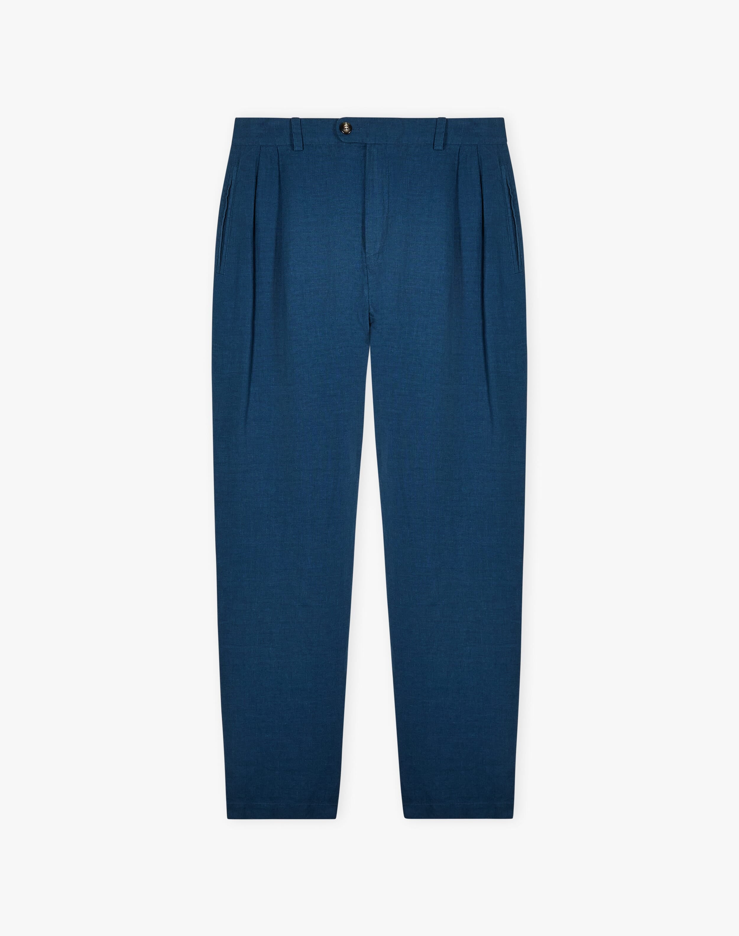 Washed Linen Tapered Trousers