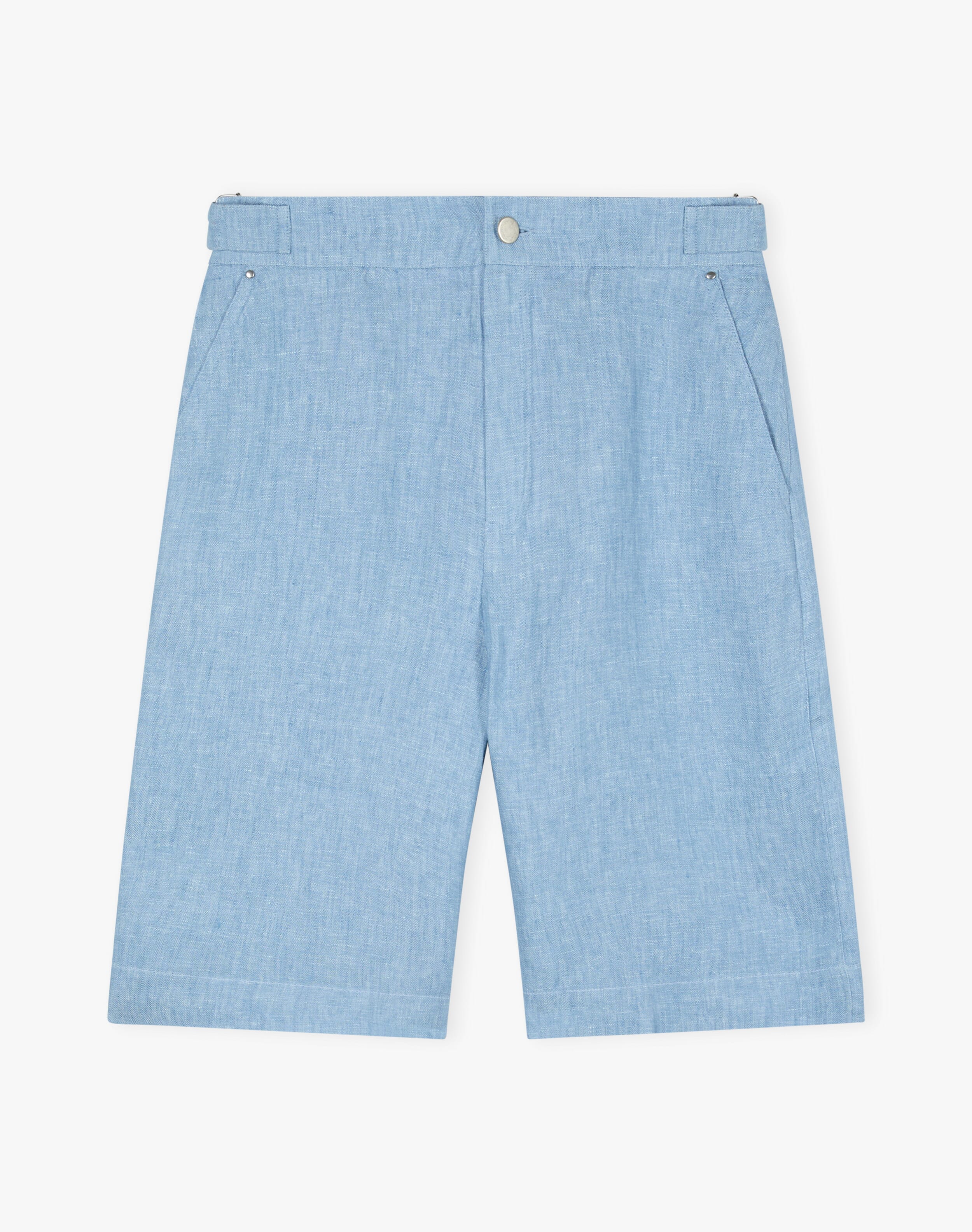 Herringbone Linen Shorts