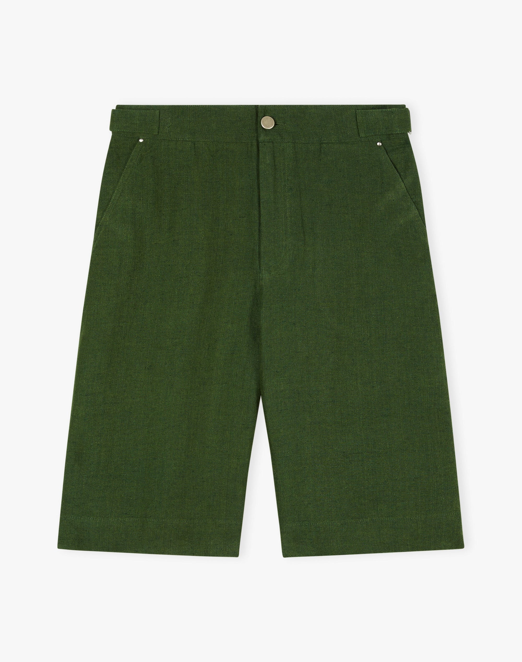 Herringbone Linen Shorts