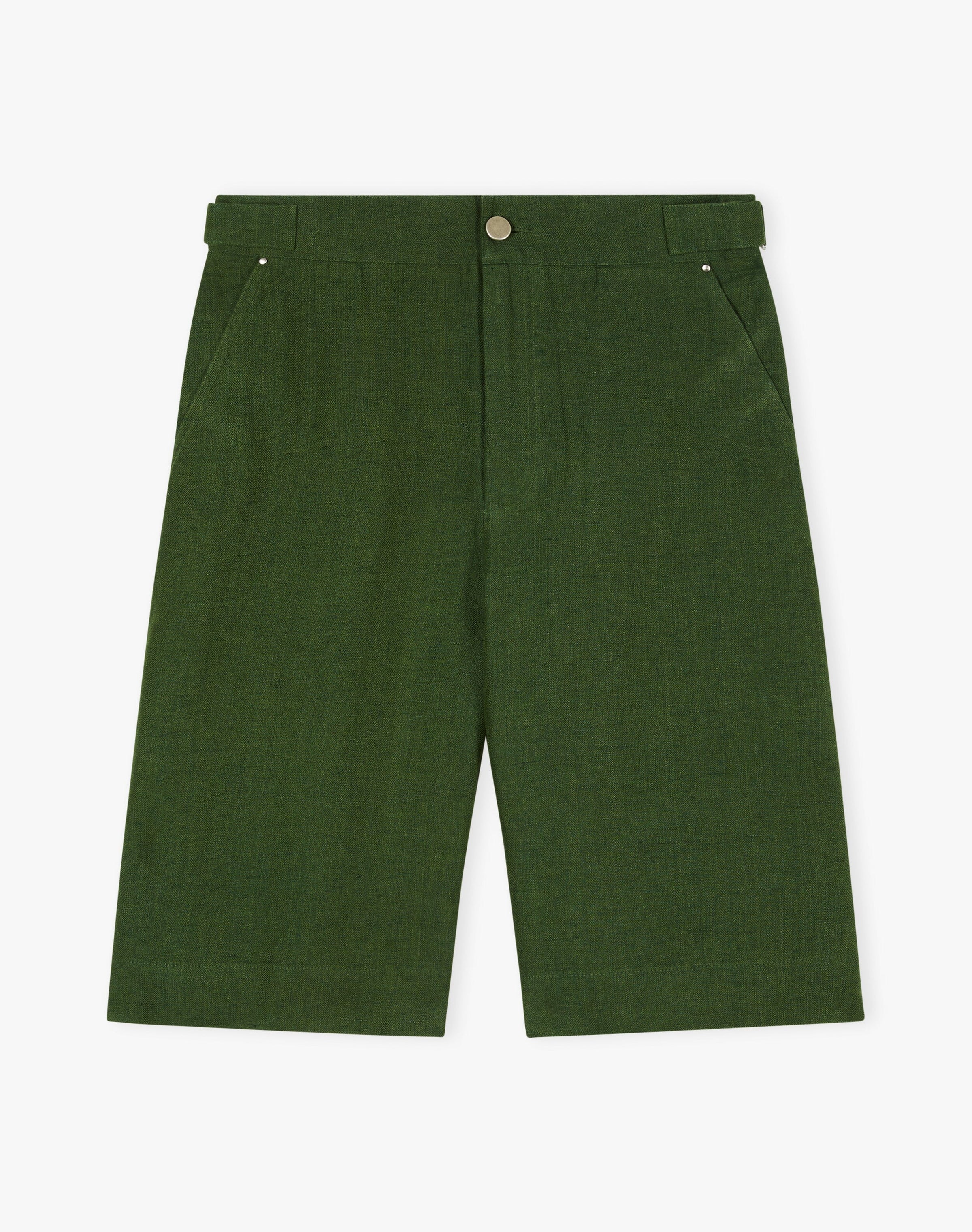 Herringbone Linen Shorts