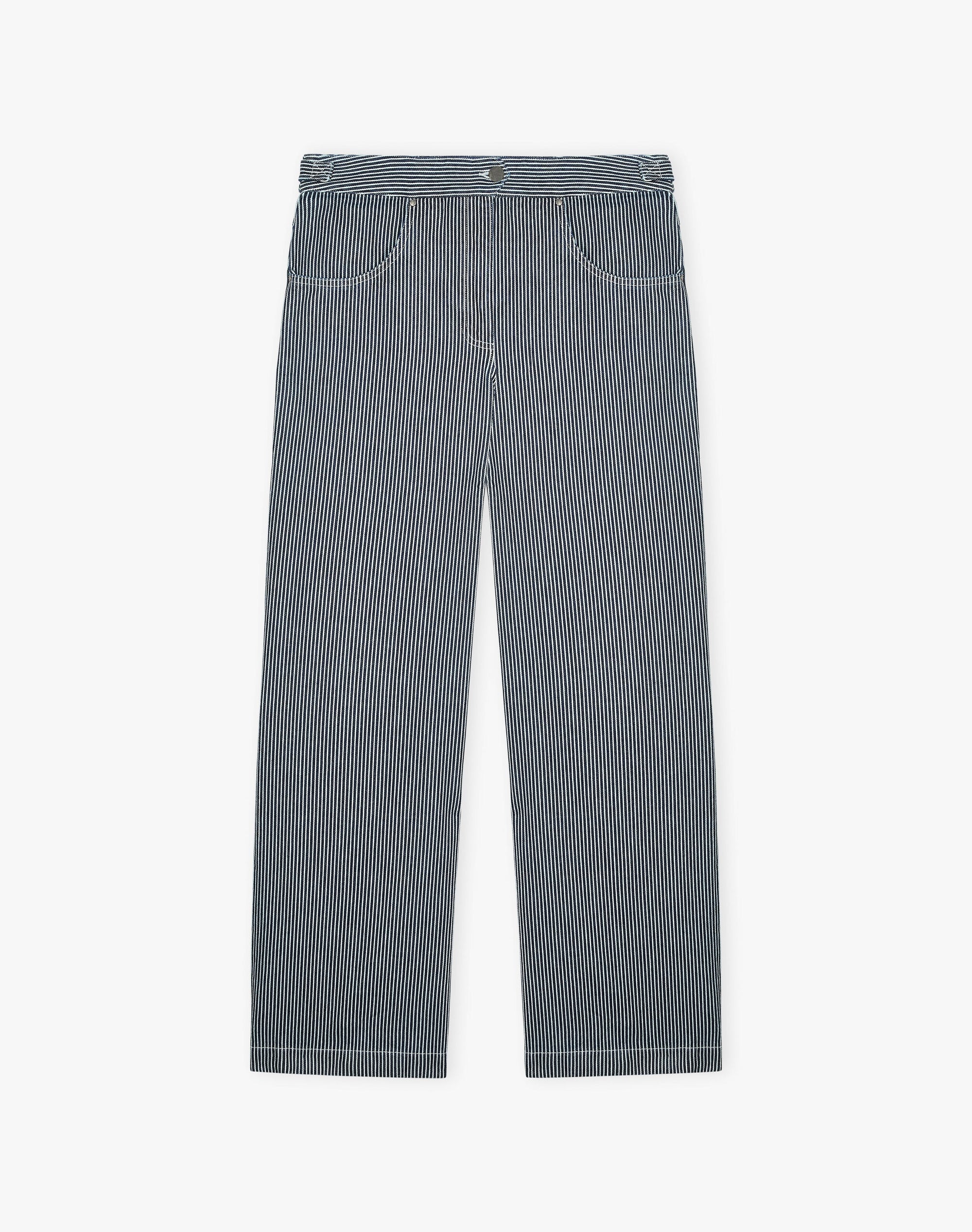 Cotton Canvas Stripe Trousers