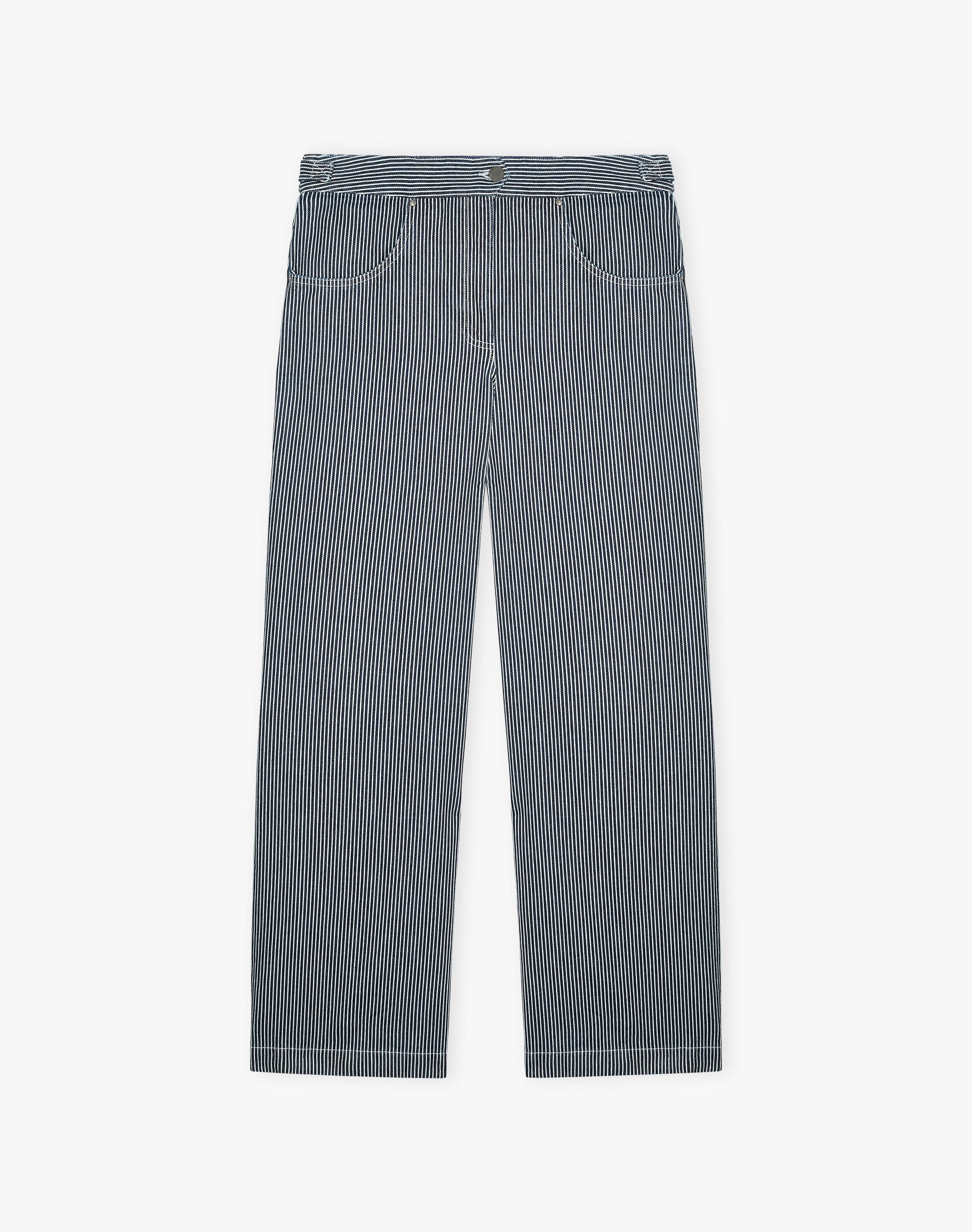 Cotton Canvas Stripe Trousers
