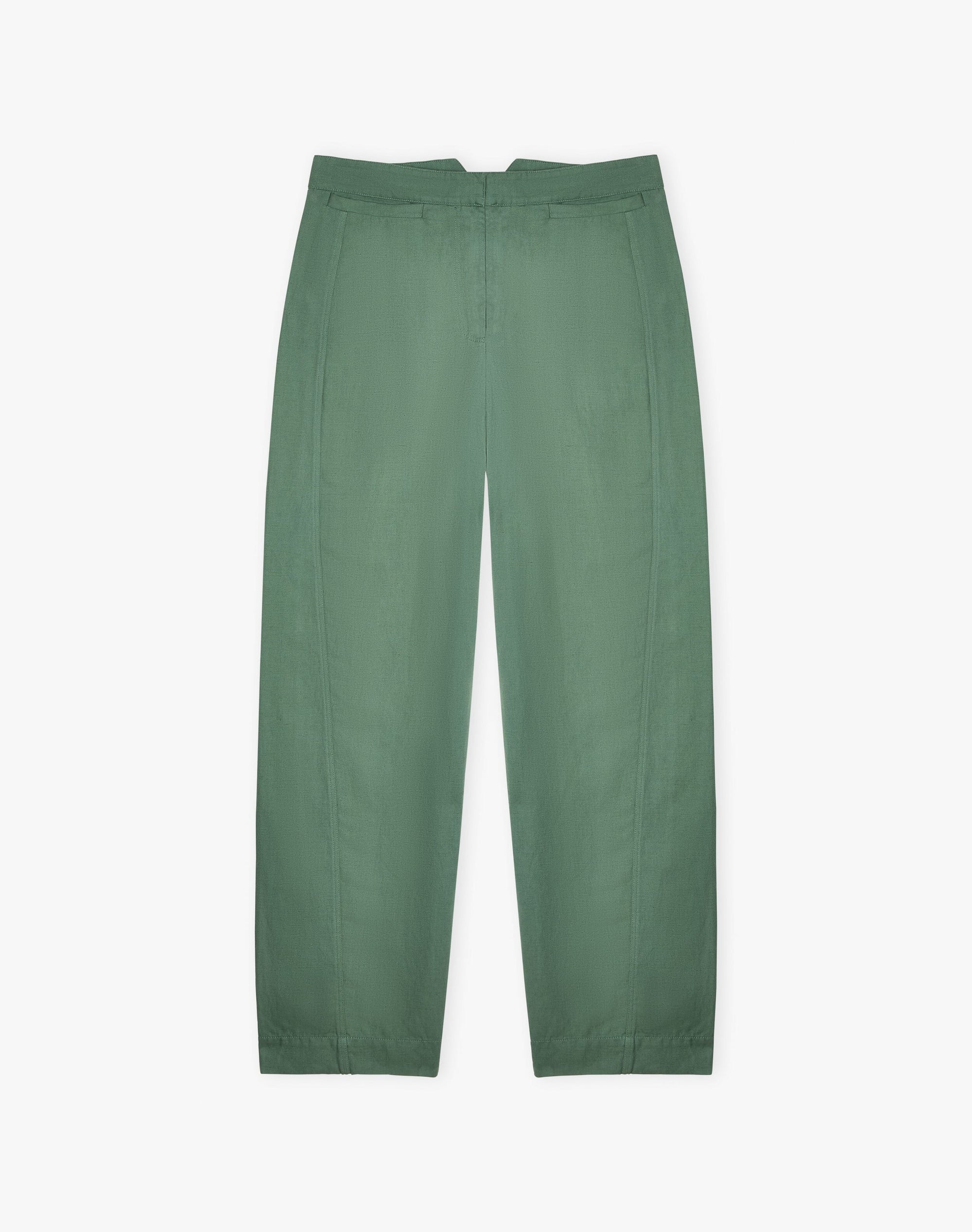 Cotton Linen High Waisted Trousers