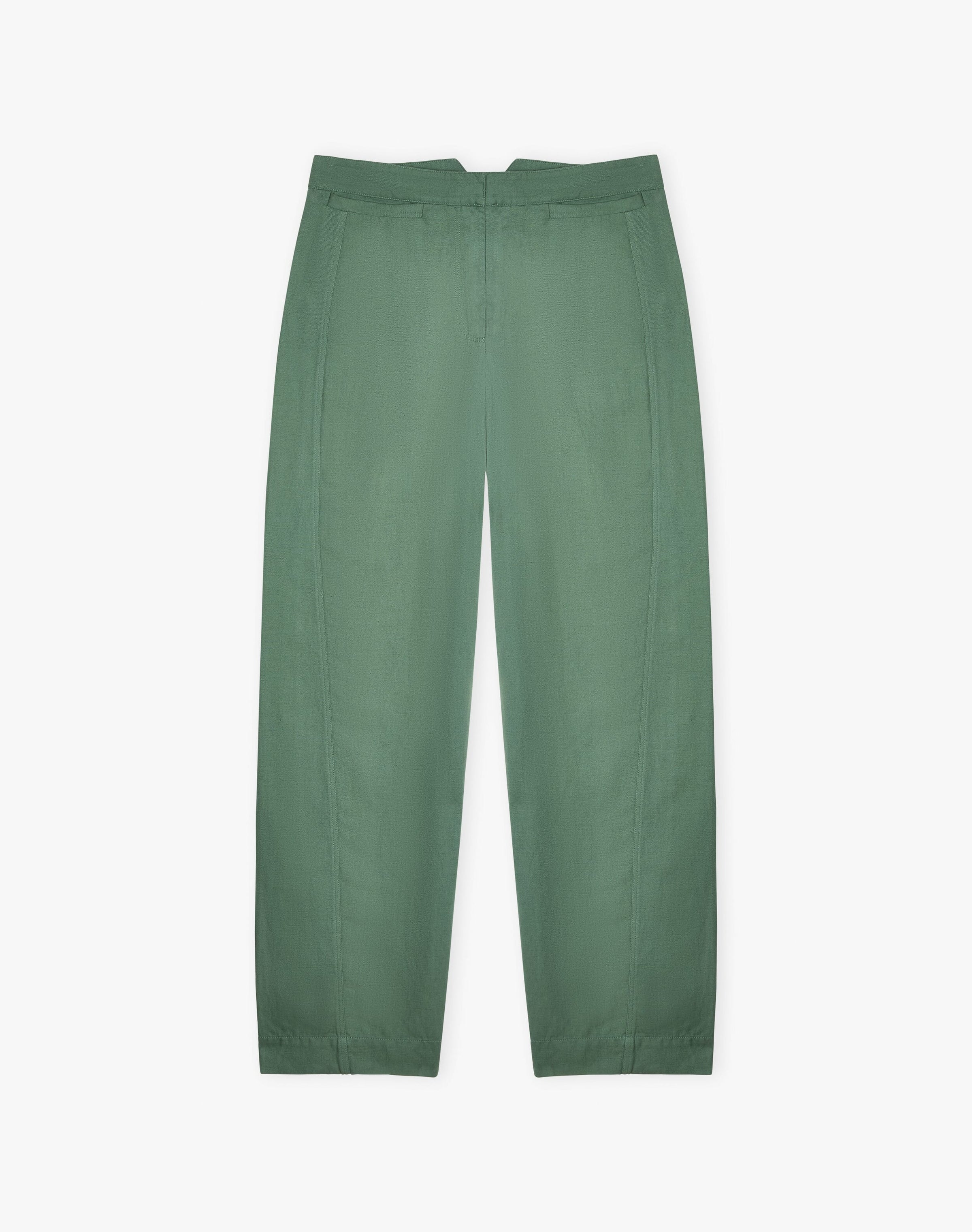 Cotton Linen High Waisted Trousers